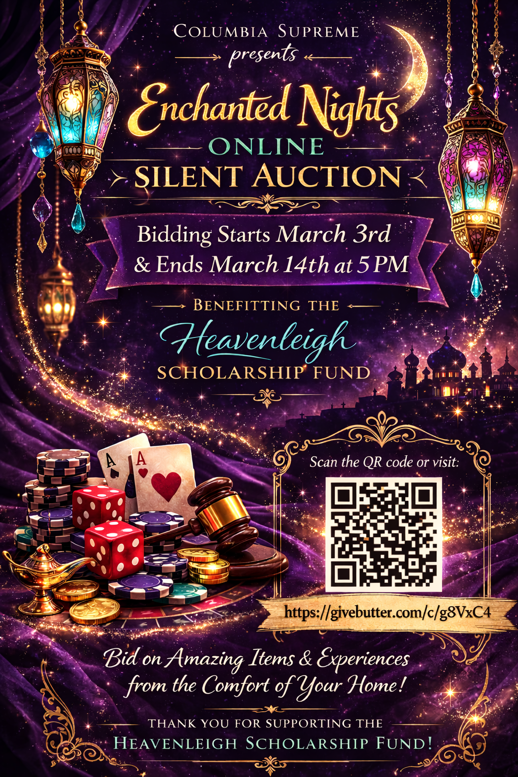 Campaign cover image for 4th Annual Columbia Supreme Online Silent Auction