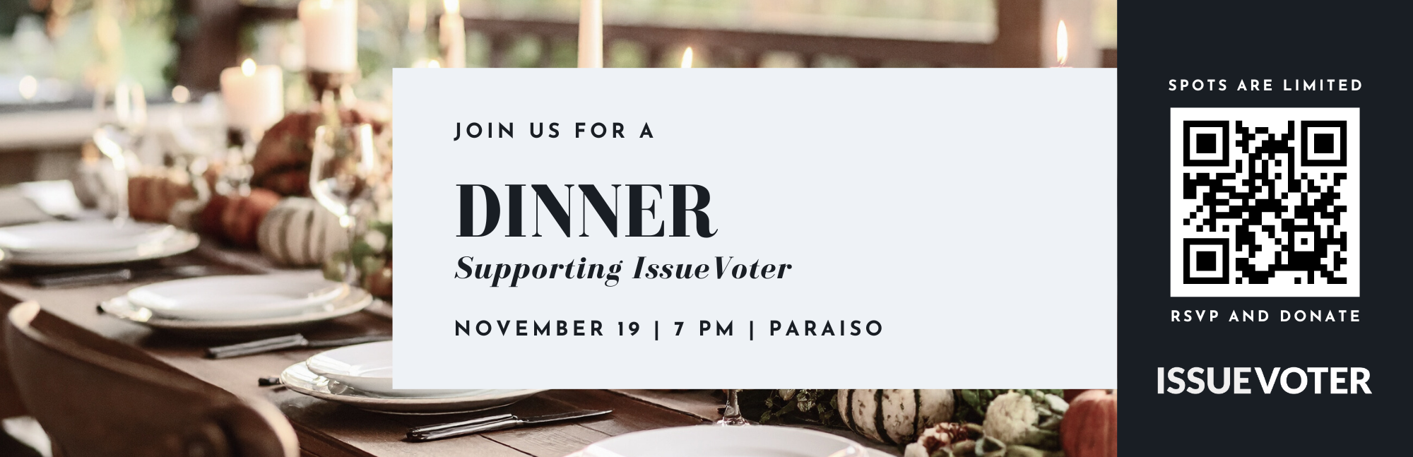 Campaign cover image for IssueVoter Dinner & Fundraiser in D.C.