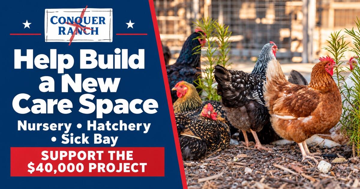 Campaign cover image for Nursery, Hatchery & Sick Bay | Conquer Ranch