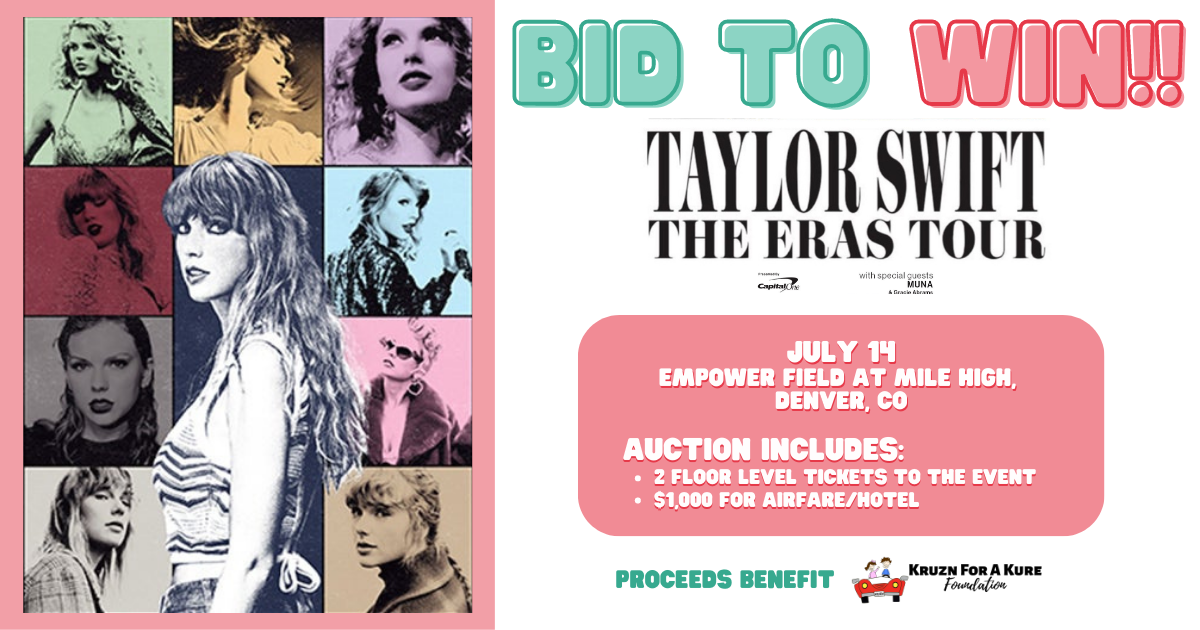 Campaign cover image for Taylor Swift Ticket Auction for Kruzn For A Kure Foundation