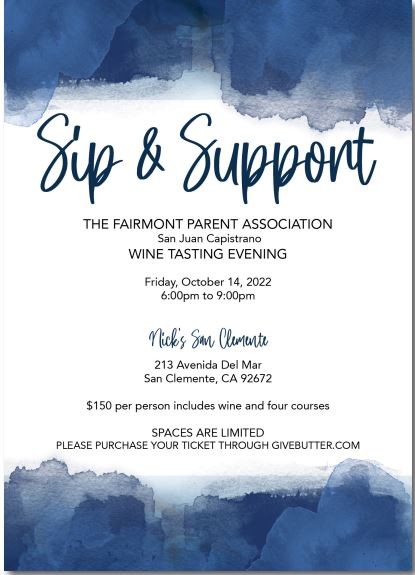 Campaign cover image for FPA SJC  Wine Tasting Evening Fundraiser