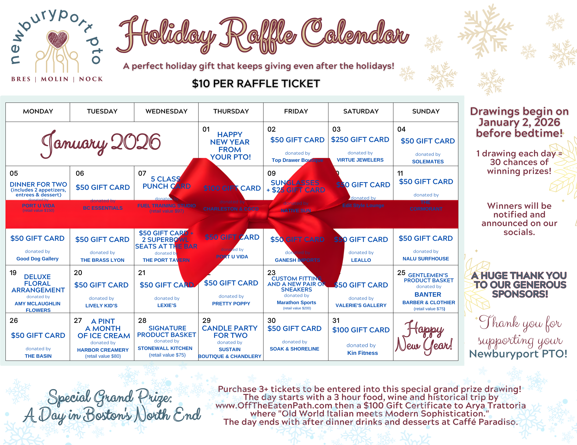 Campaign cover image for PTO Holiday Raffle Calendar