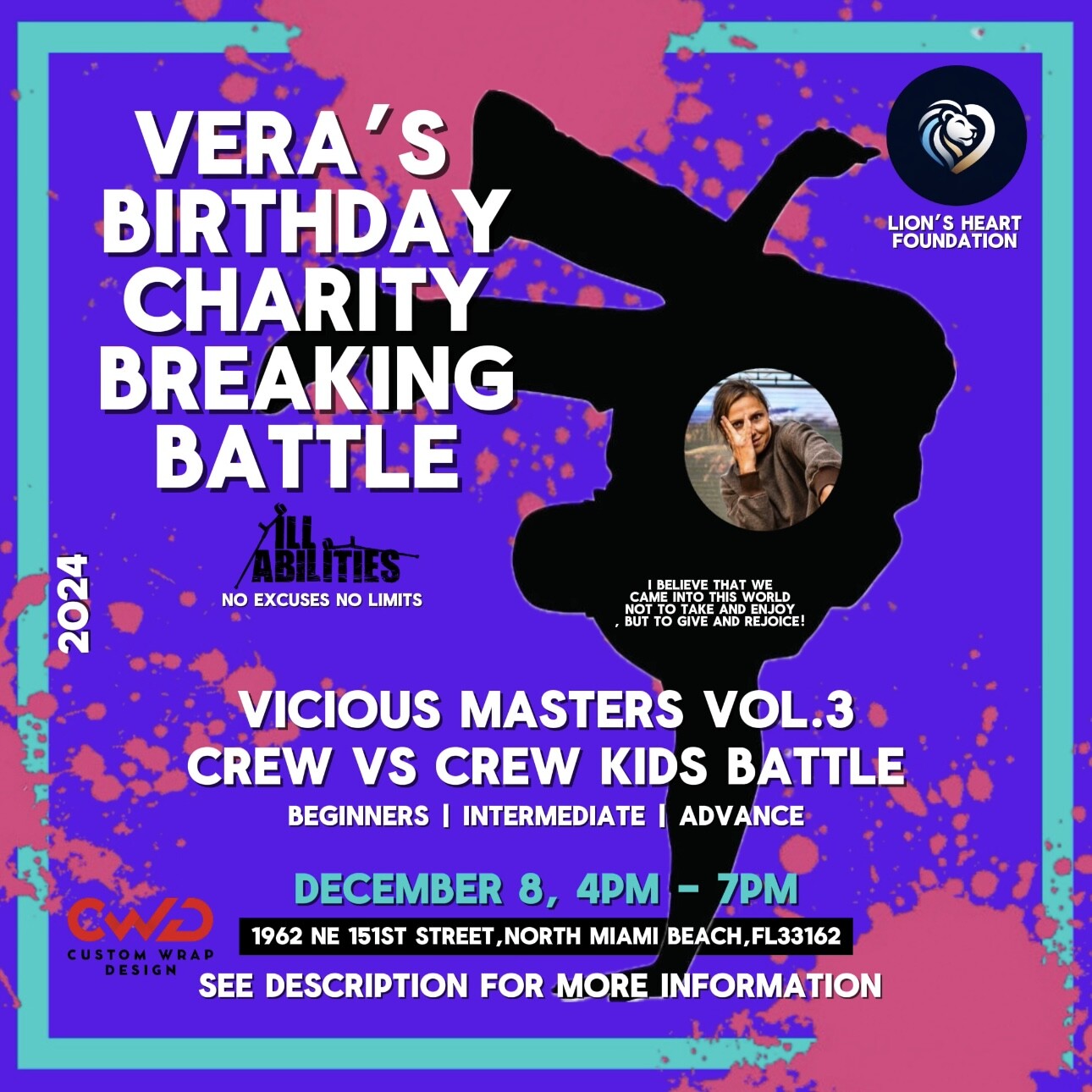 Campaign cover image for Vera’s Birthday Charity Breaking Battle 🎉