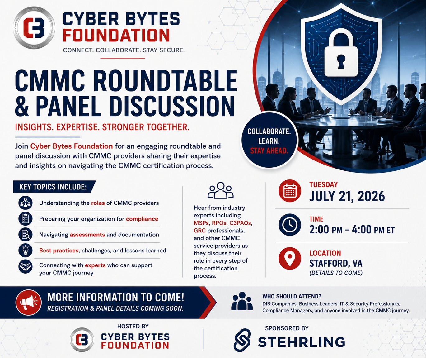 Campaign cover image for CBNE CMMC Roundtable and Panel Discussion