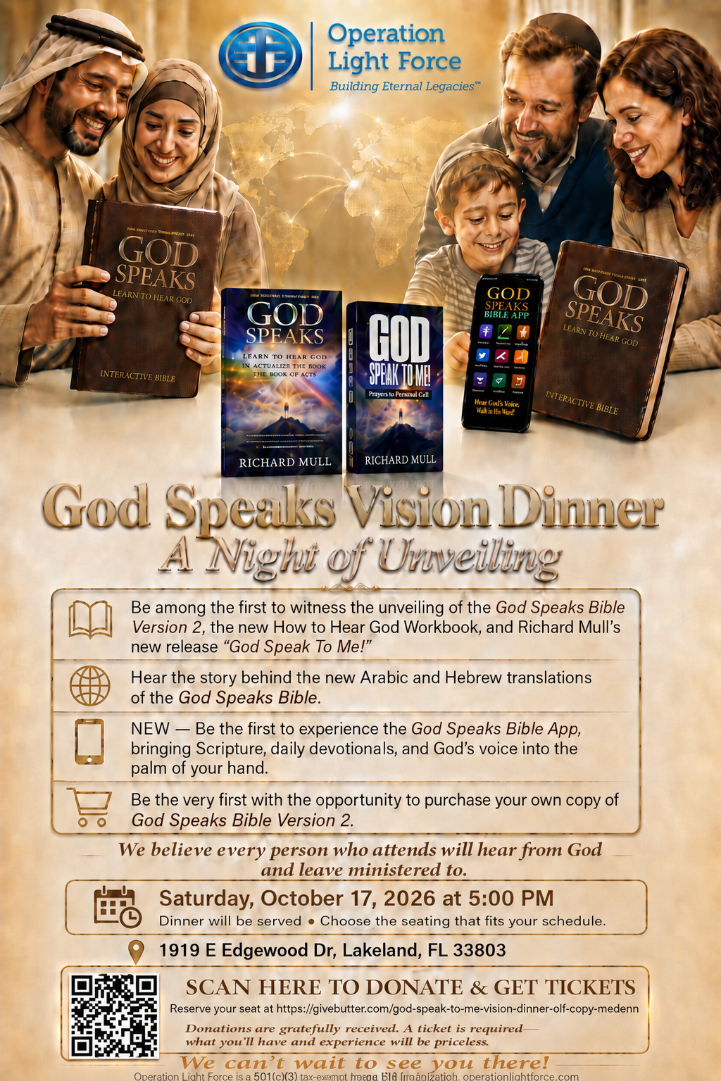 Campaign cover image for God Speak To Me Vision Dinner Lakeland