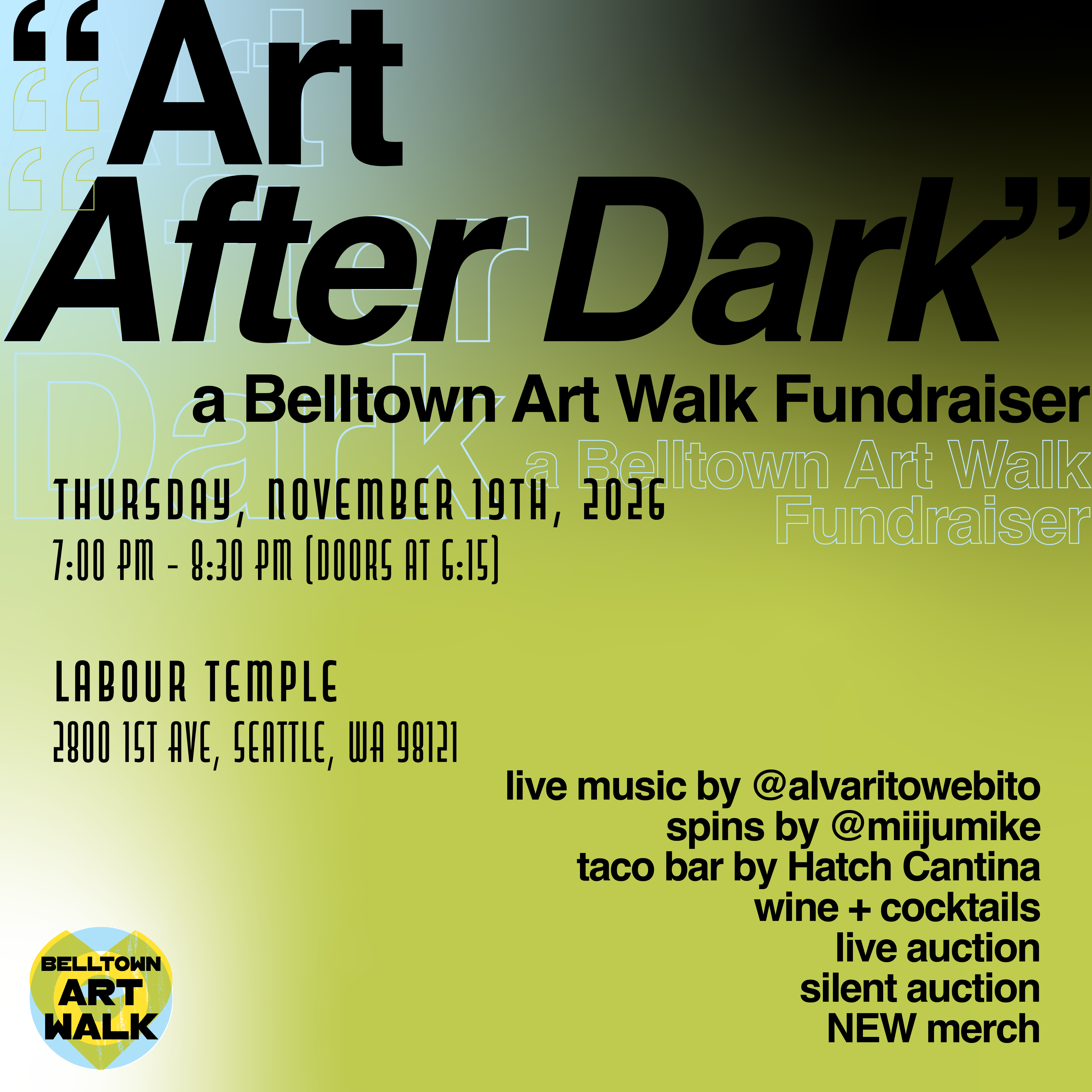 Campaign cover image for Art After Dark, a fundraiser for Belltown Art Walk