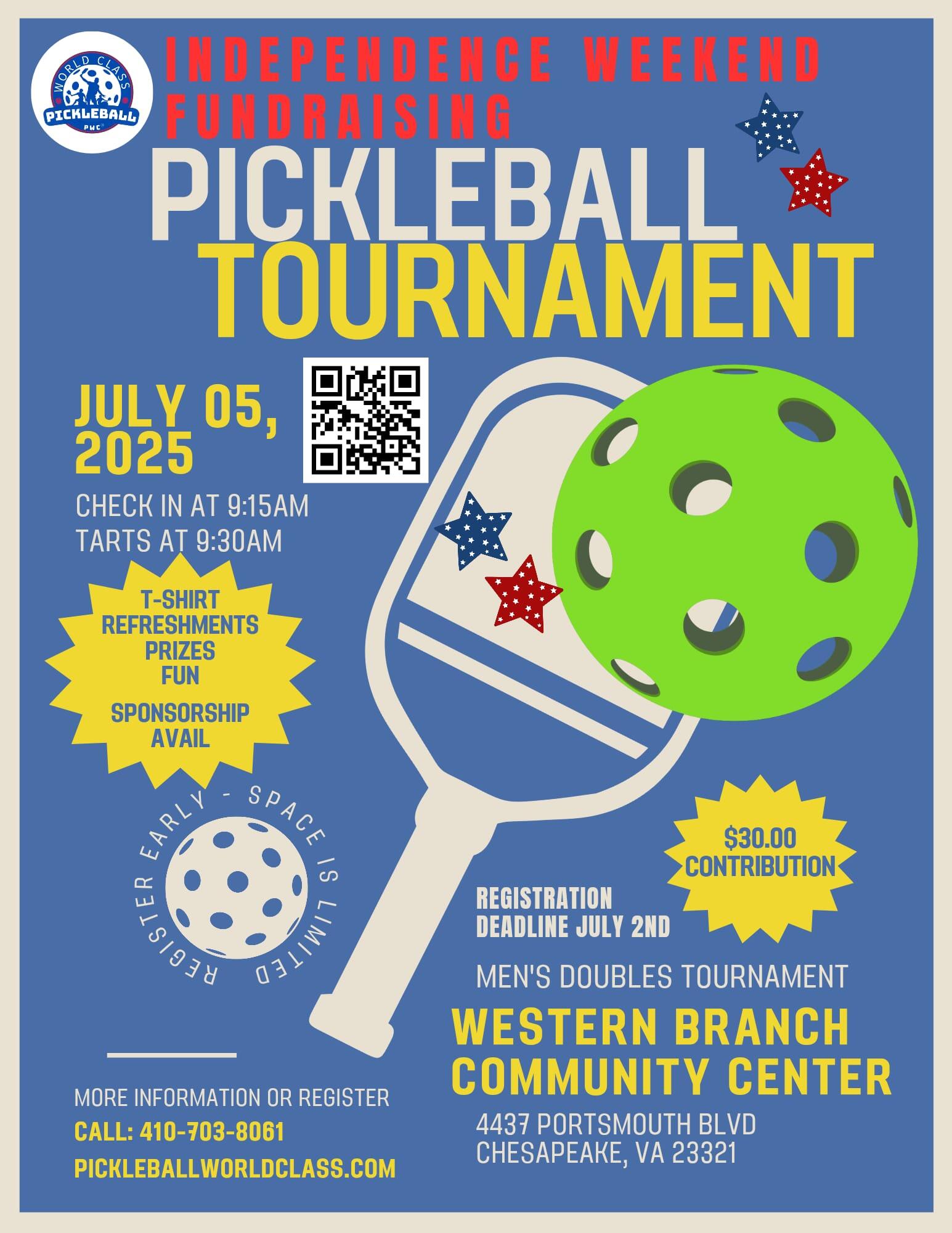 Campaign cover image for Fundraising Pickleball Tournament and Open Play