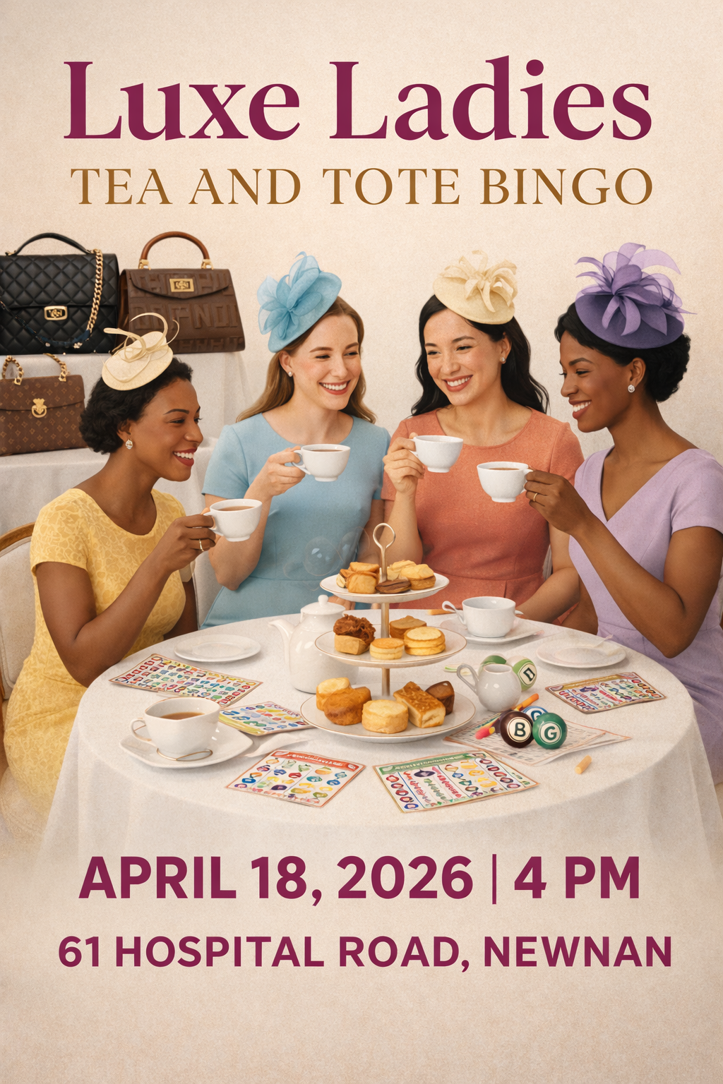 Campaign cover image for Luxe Ladies Tea and Tote Bingo