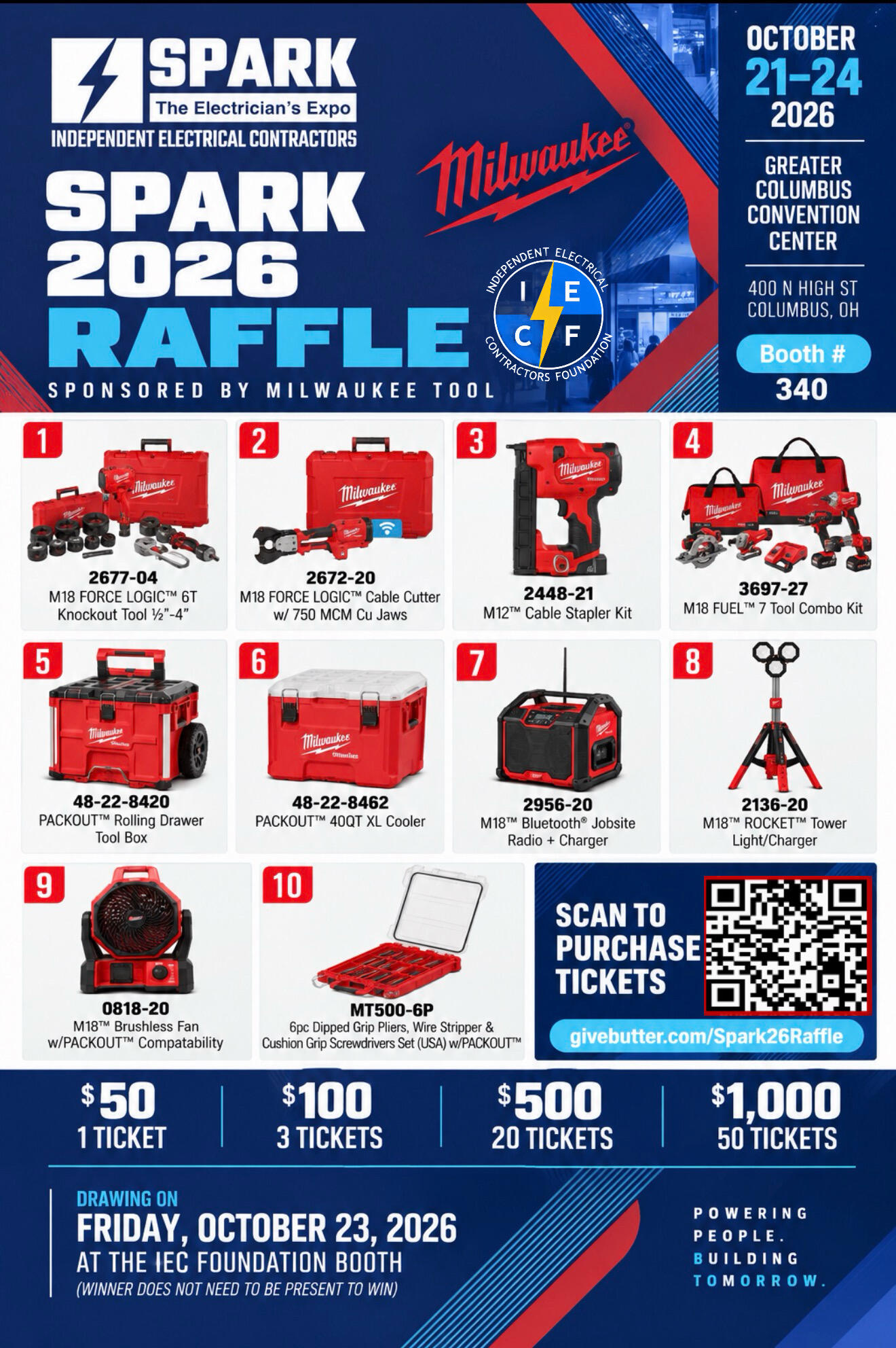 Campaign cover for IEC Foundation Spark 2026 Raffle Sponsored by Milwaukee Tool