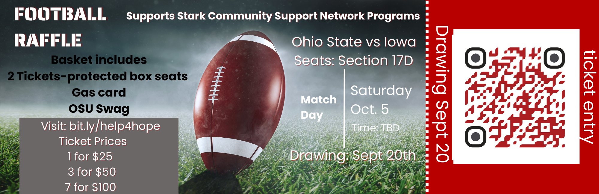 Campaign cover image for Football Raffle Fundraising-Drawing Sept. 20th, 2024