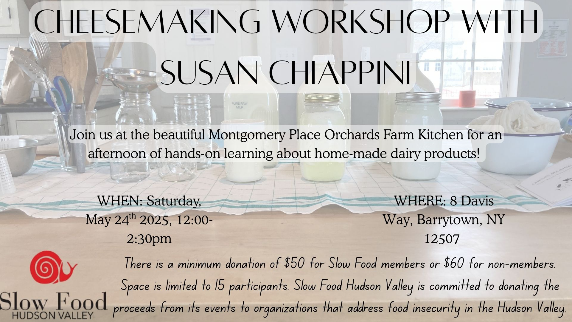 Campaign cover image for Cheese Making Workshop with Susan Chiappini