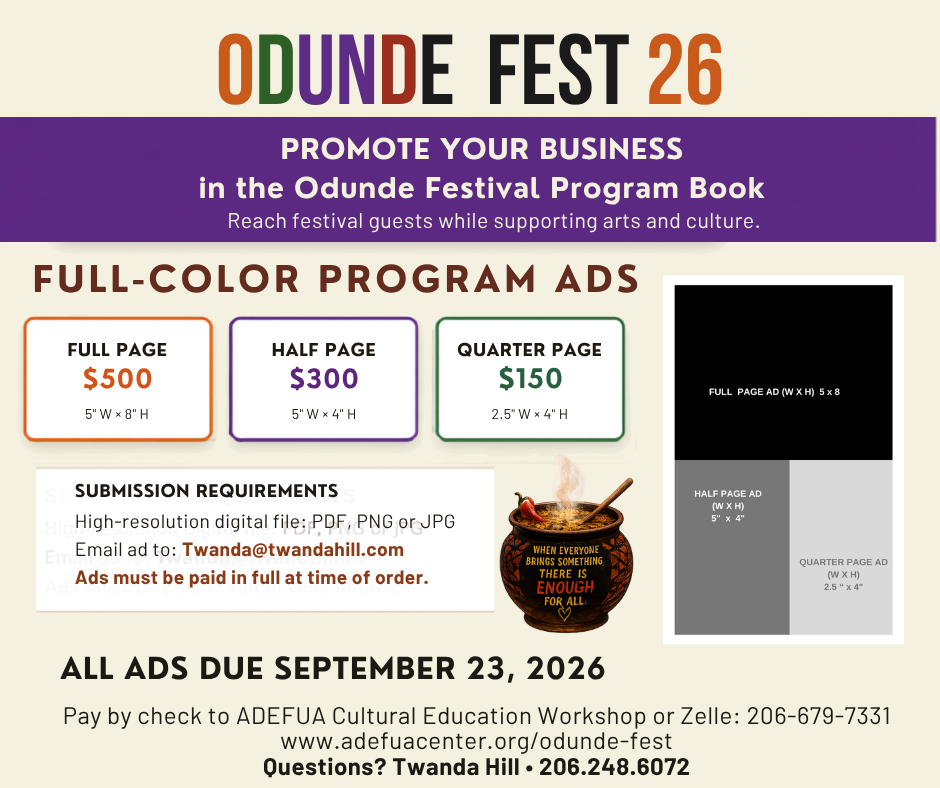 Campaign cover for ODUNDE FEST 2026 Program Book ADS