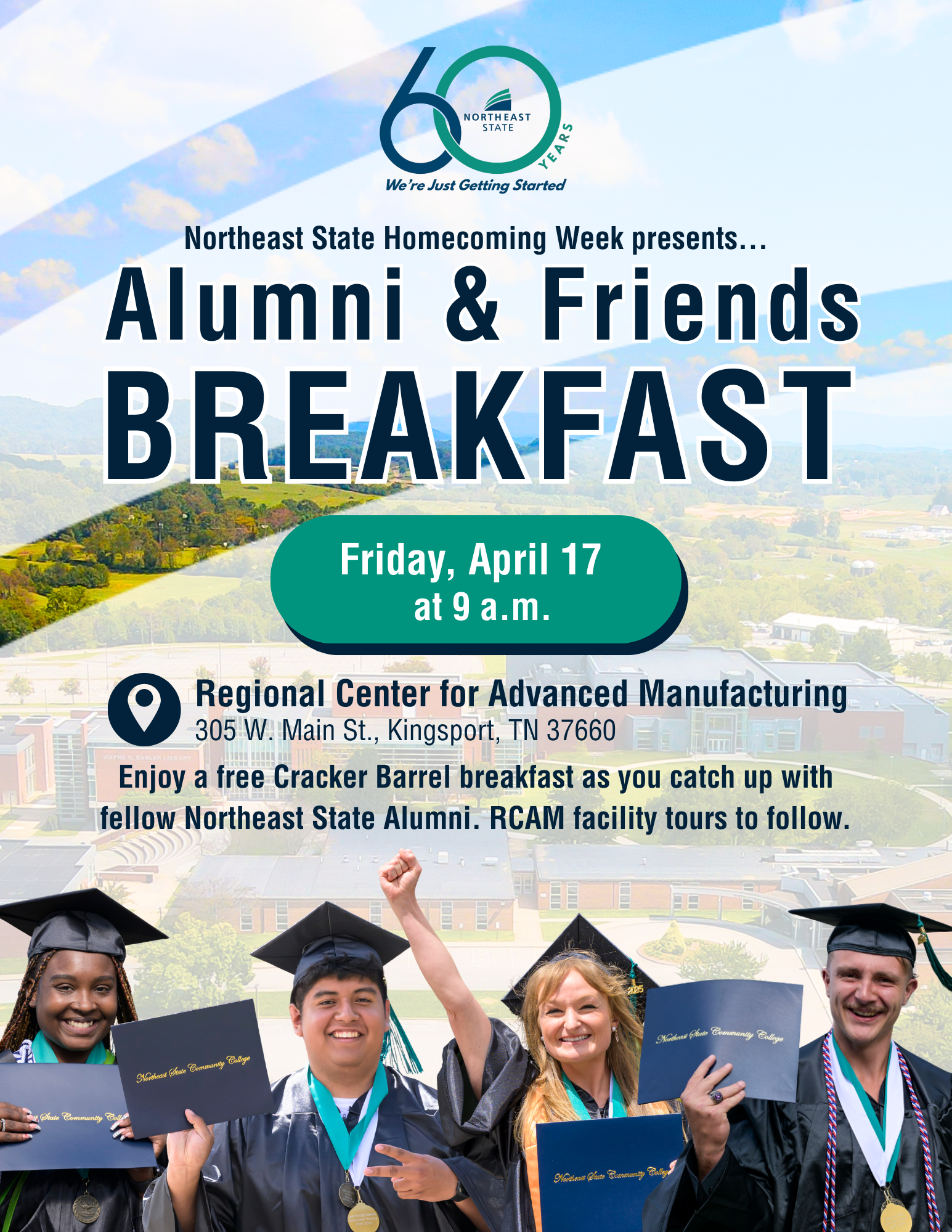 Campaign cover image for Northeast State Alumni & Friends 60th Anniversary Breakfast