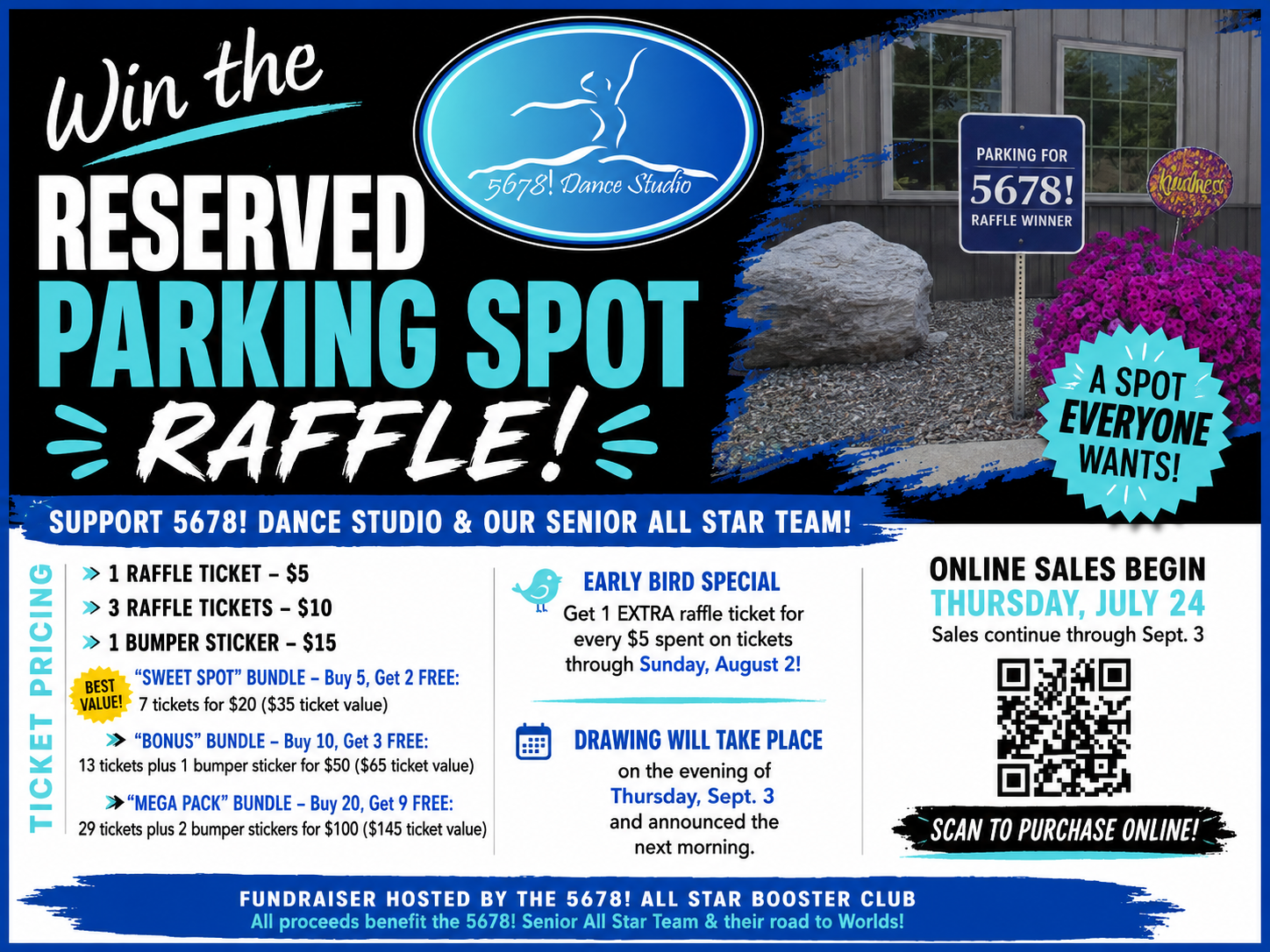 Campaign cover image for WE’RE ALL STARS Reserve Parking Spot Raffle