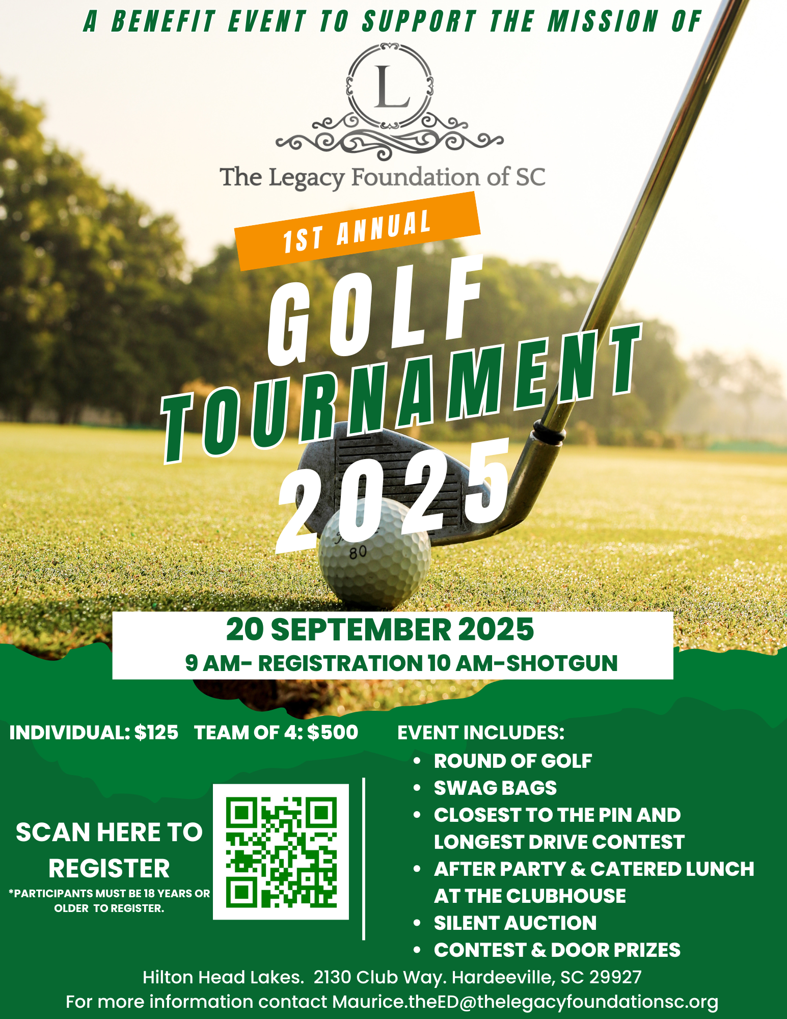 Campaign cover image for The Legacy Foundation of SC - Inaugural Golf Tournament