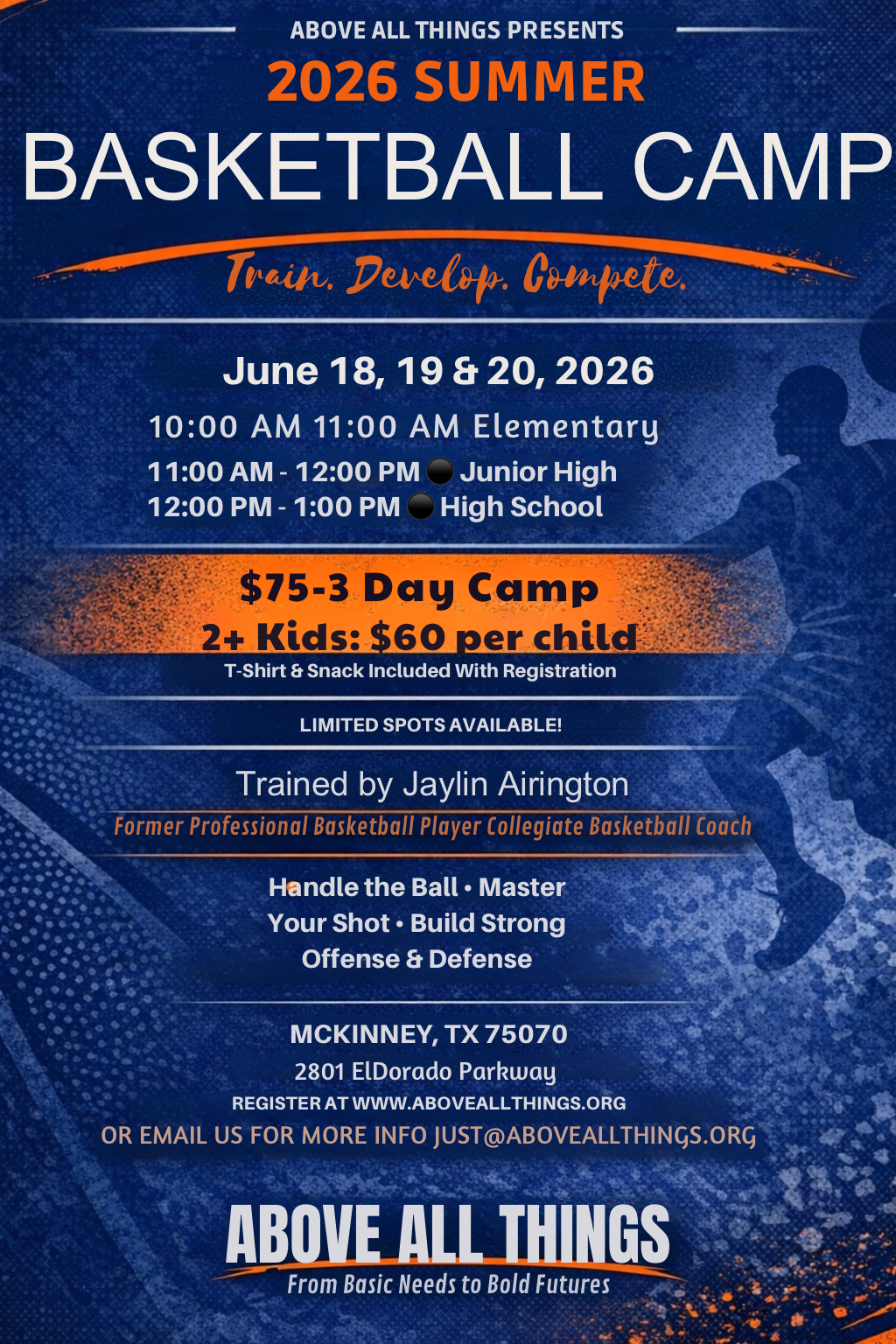 June 2026 Summer Basketball Camp | Above All Things Dream Foundation