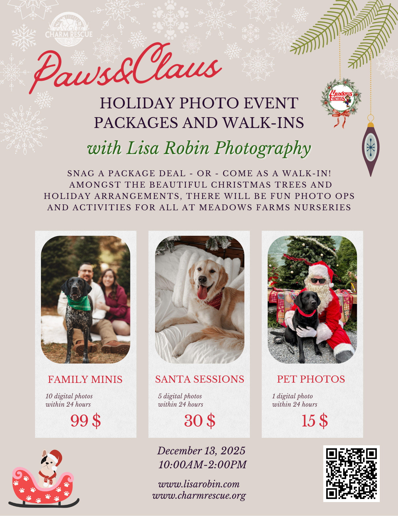 Campaign cover image for Paws and Claus Photo Event
