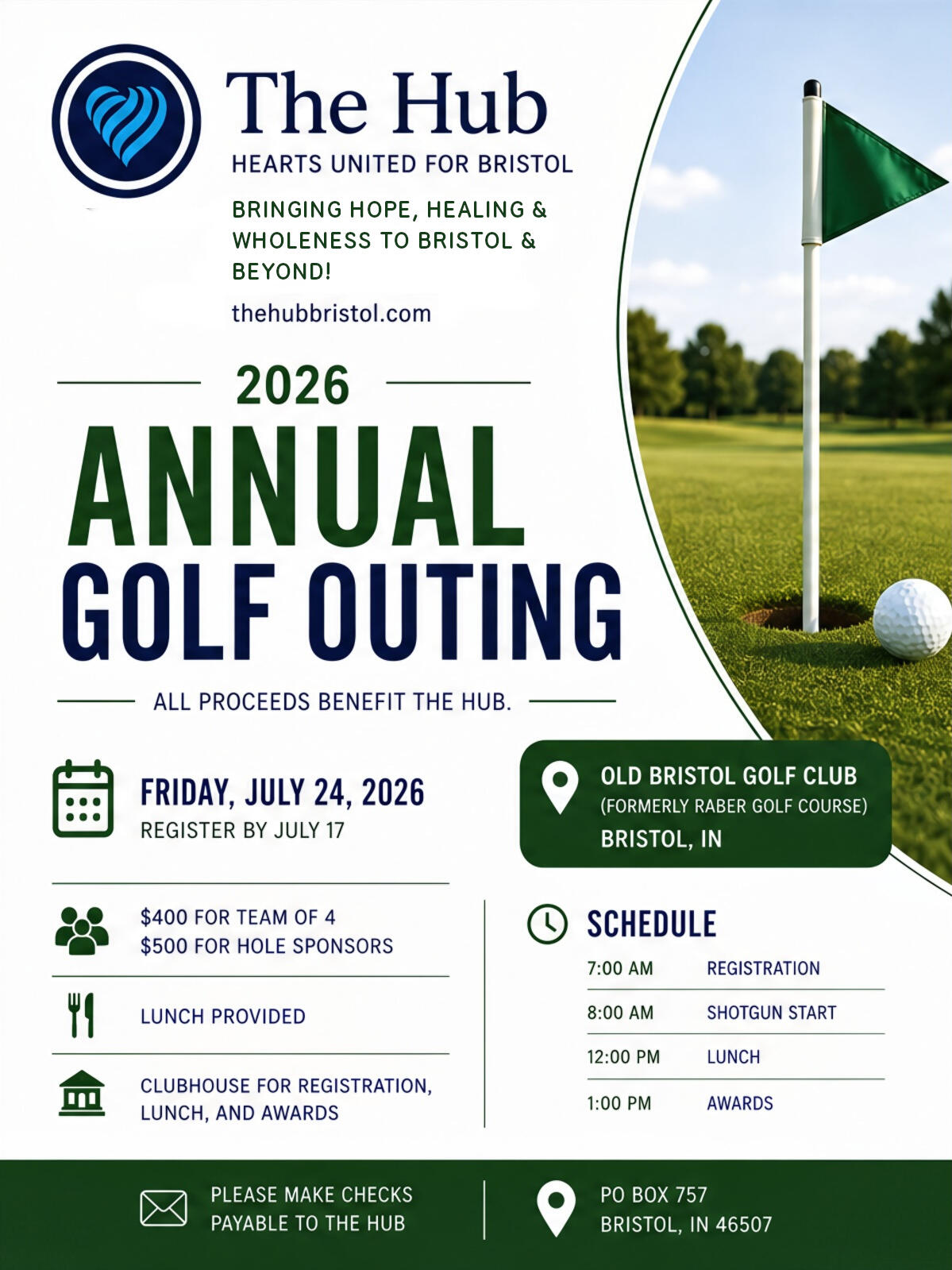 Campaign cover image for Third Annual Golf Outing – The HUB