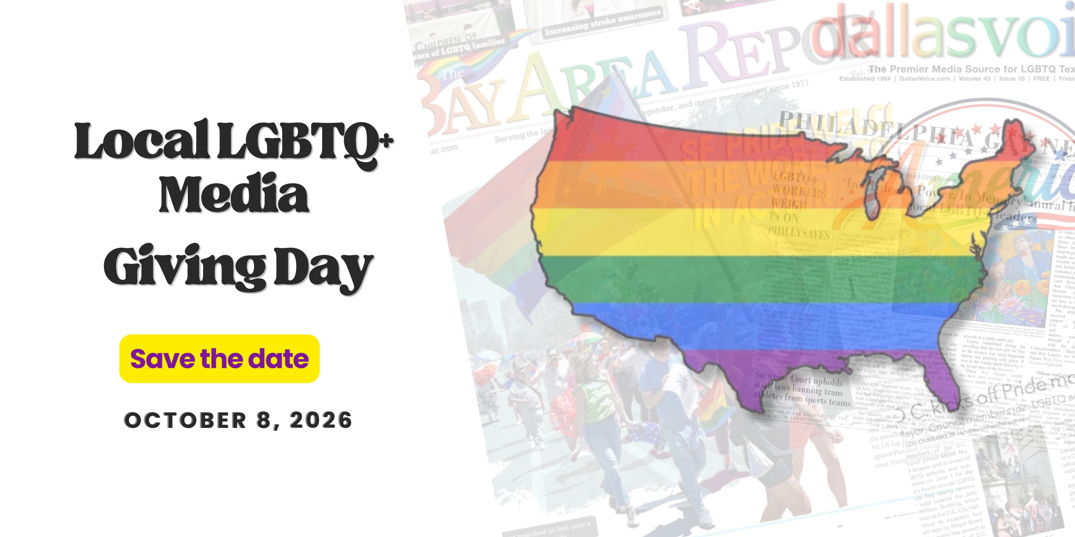 Campaign cover image for Local LGBTQ+ Media Giving Day 2026