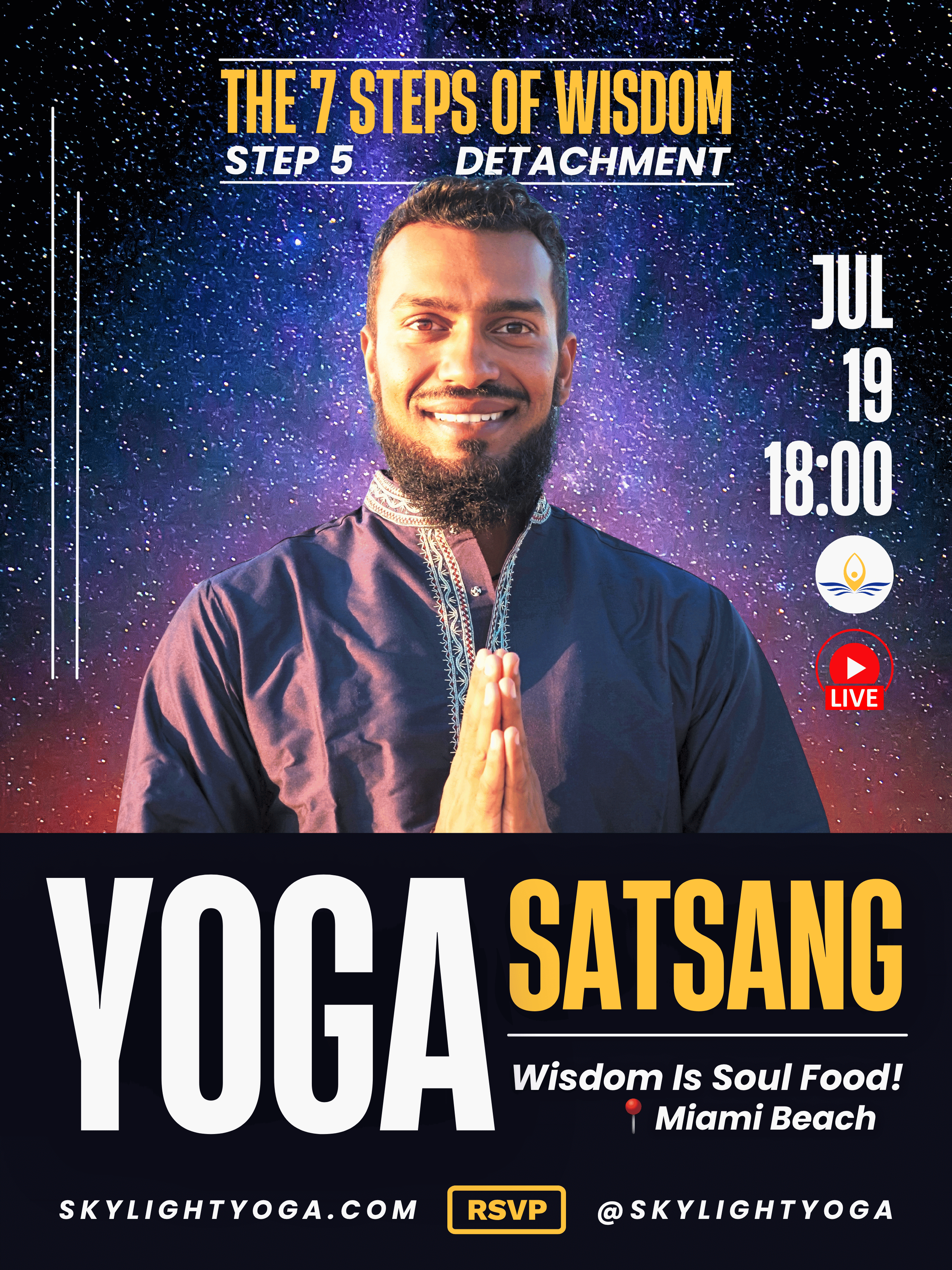 Campaign cover image for YOGA SATSANG: The 7 Steps Of Wisdom