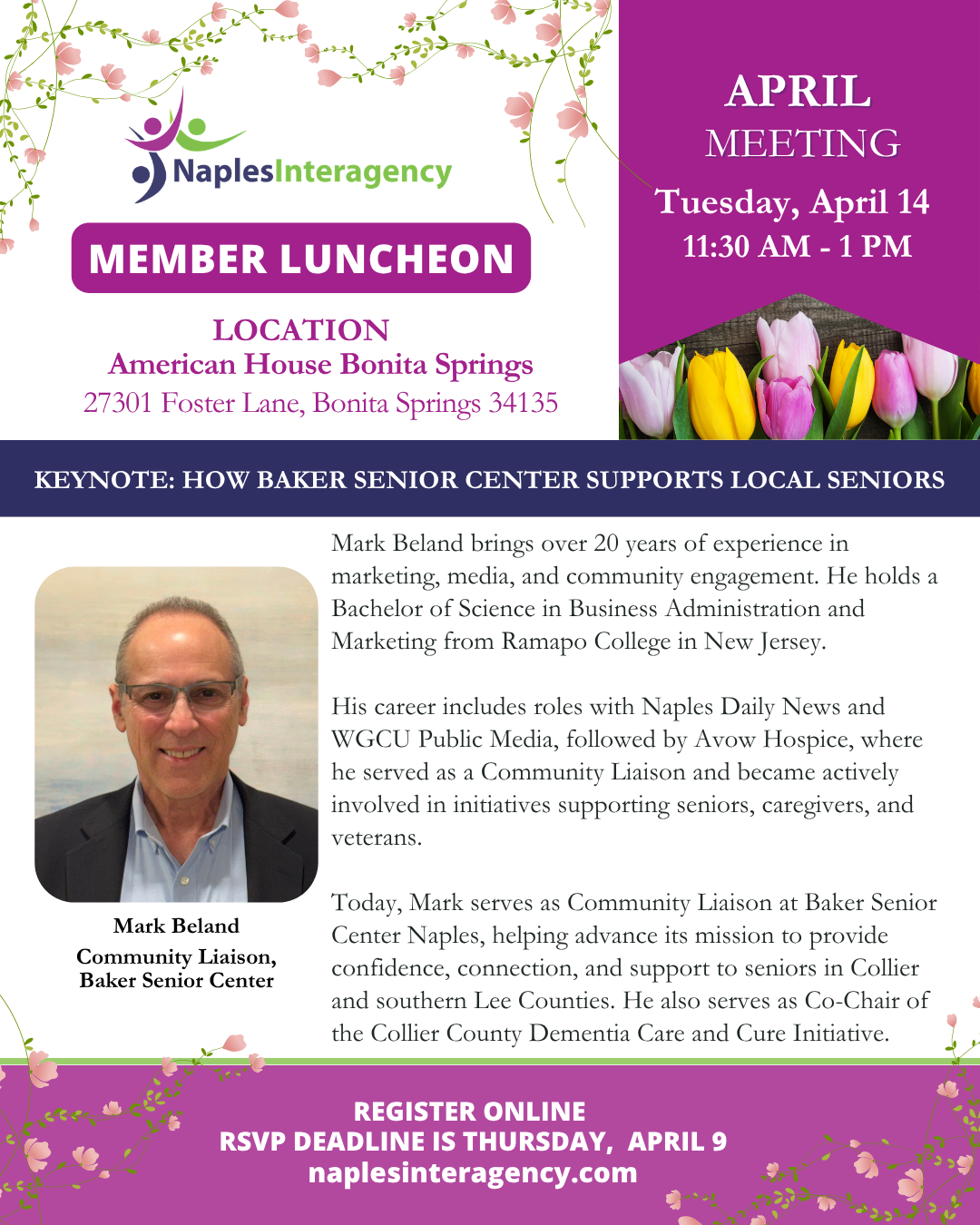 Campaign cover image for April Member Luncheon - American House Bonita