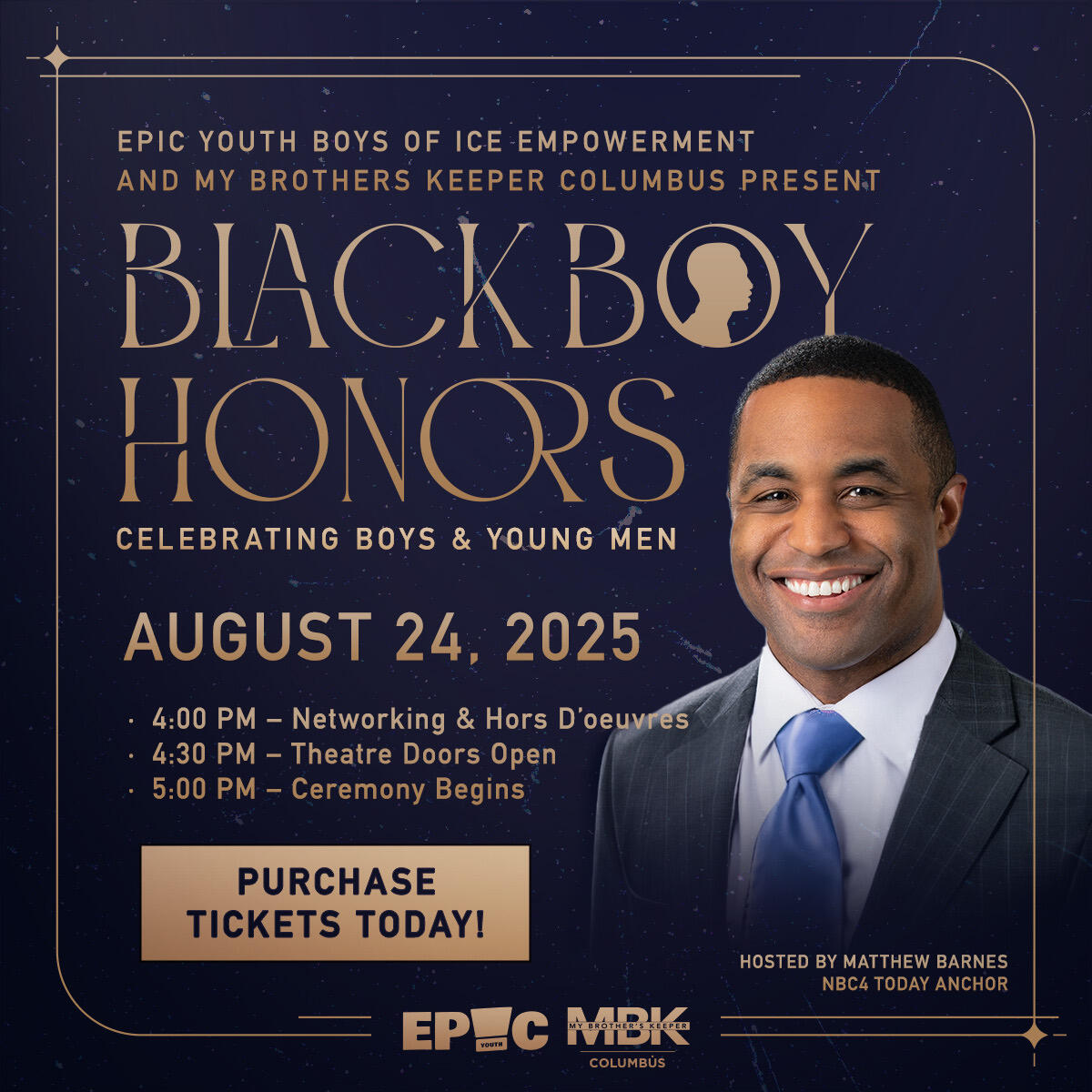 Campaign cover image for 2025 Black Boy Honors presented by Epic Youth Boys of Ice Empowerment and My Brother's Keeper Columbus