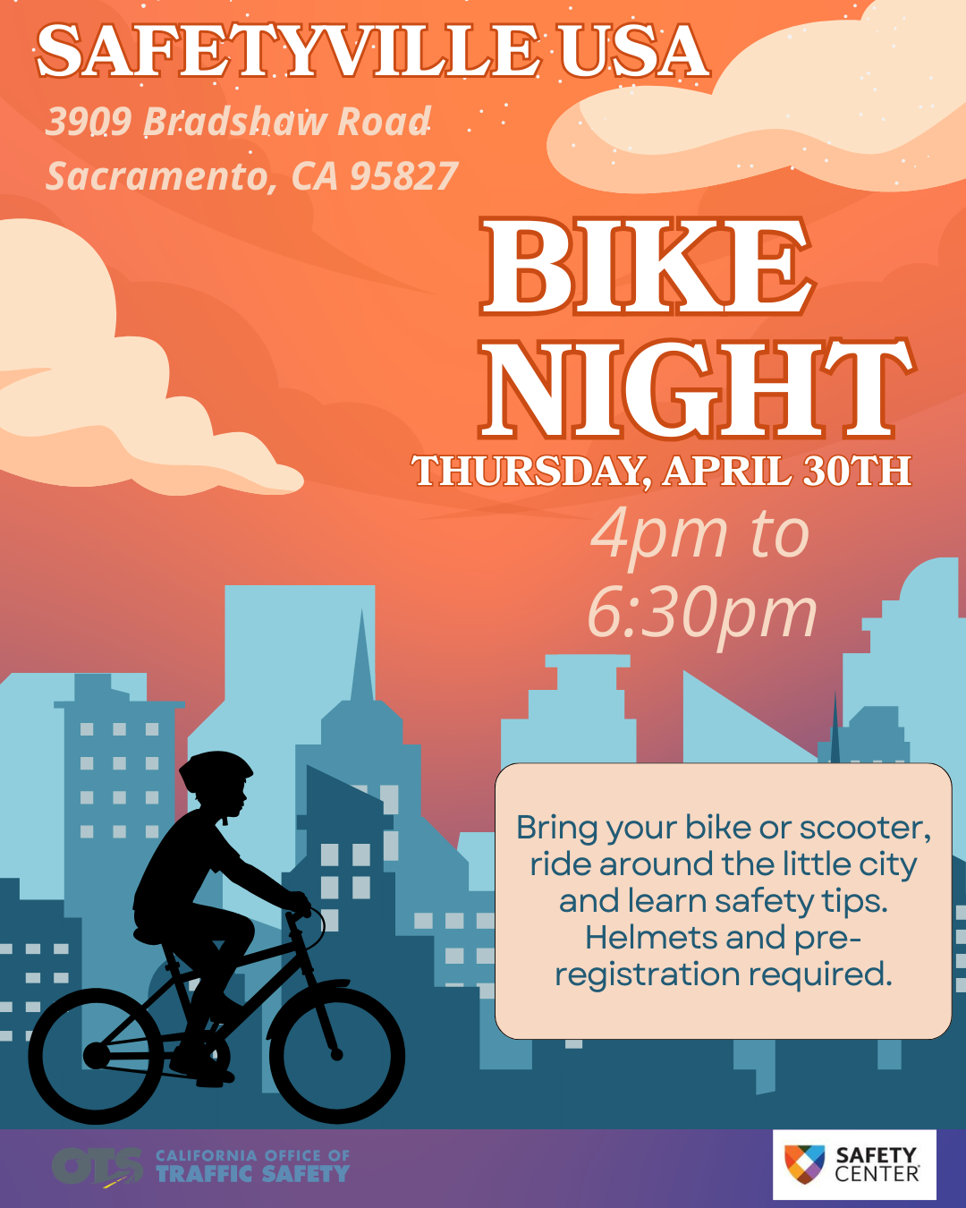 Campaign cover image for Safetyville Bike Night - April 30, 2026
