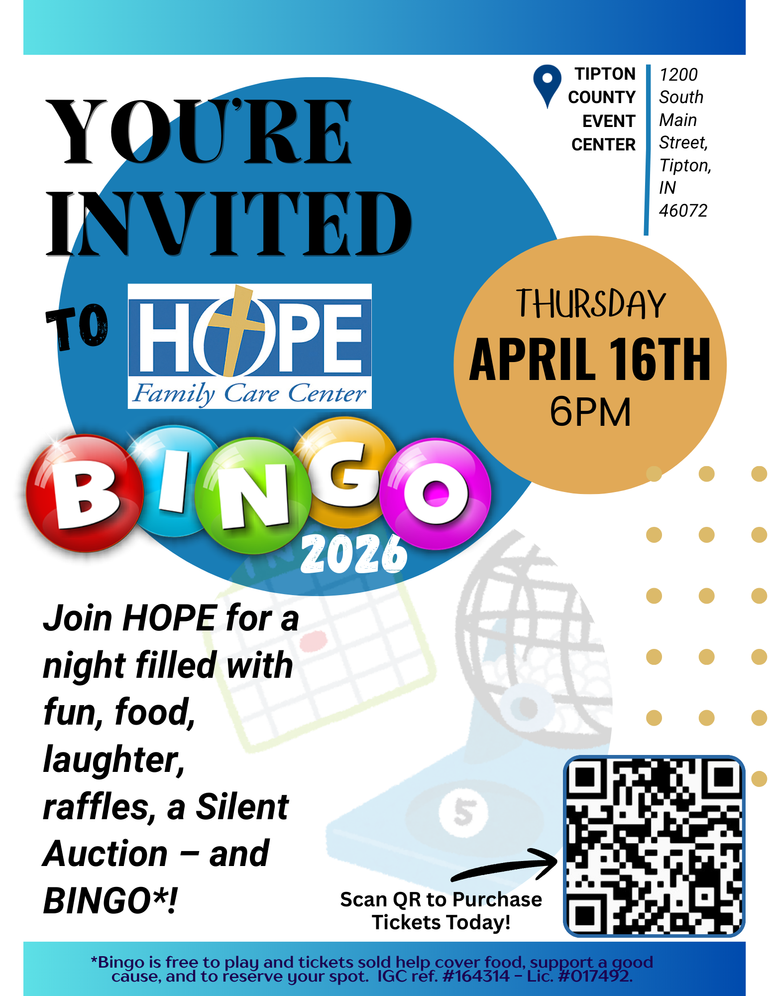 Campaign cover image for 2026 HOPE Annual Bingo Event