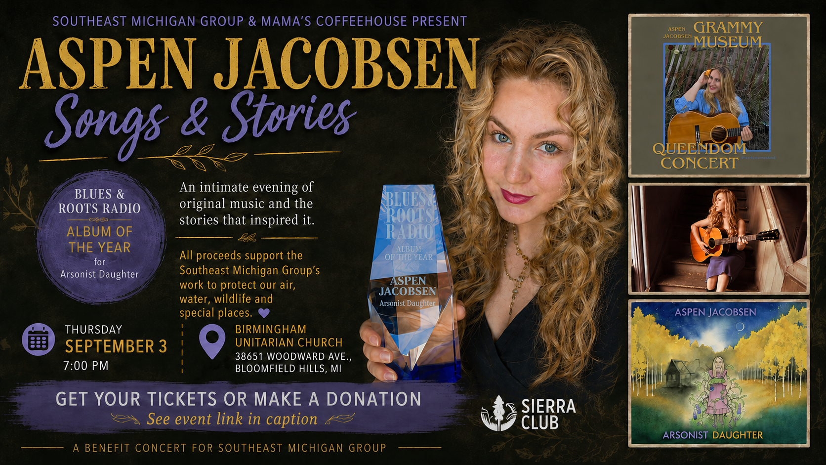 Campaign cover image for Aspen Jacobsen: Songs & Stories Benefit Concert