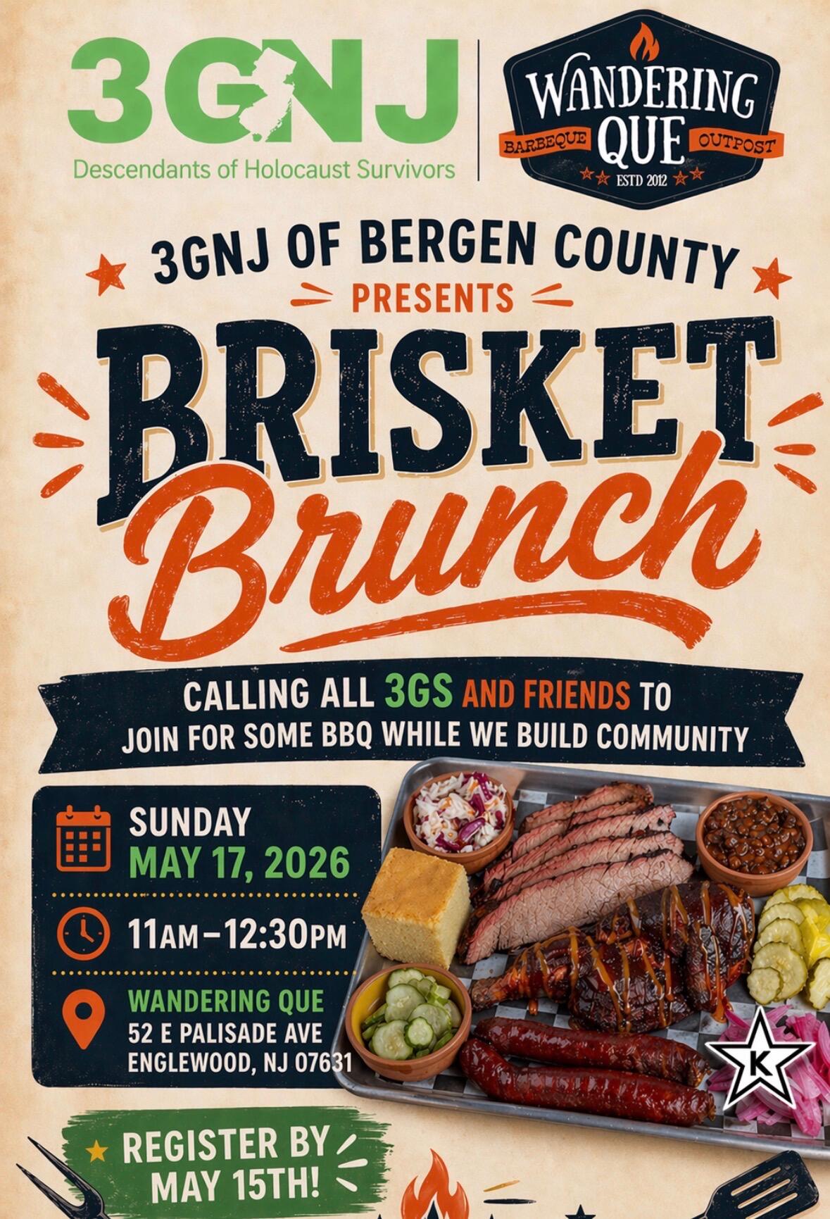 Campaign cover image for 3GNJ of Bergen County Presents: Brisket Brunch