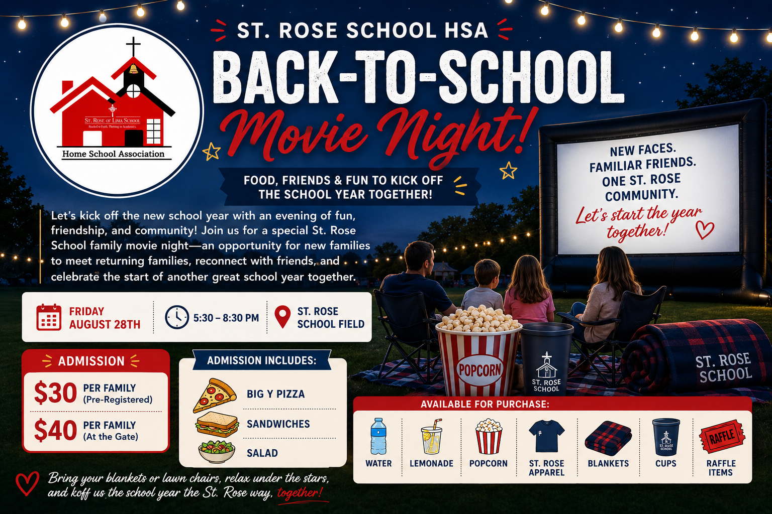 Campaign cover for St. Rose School Back-To-School Movie Night
