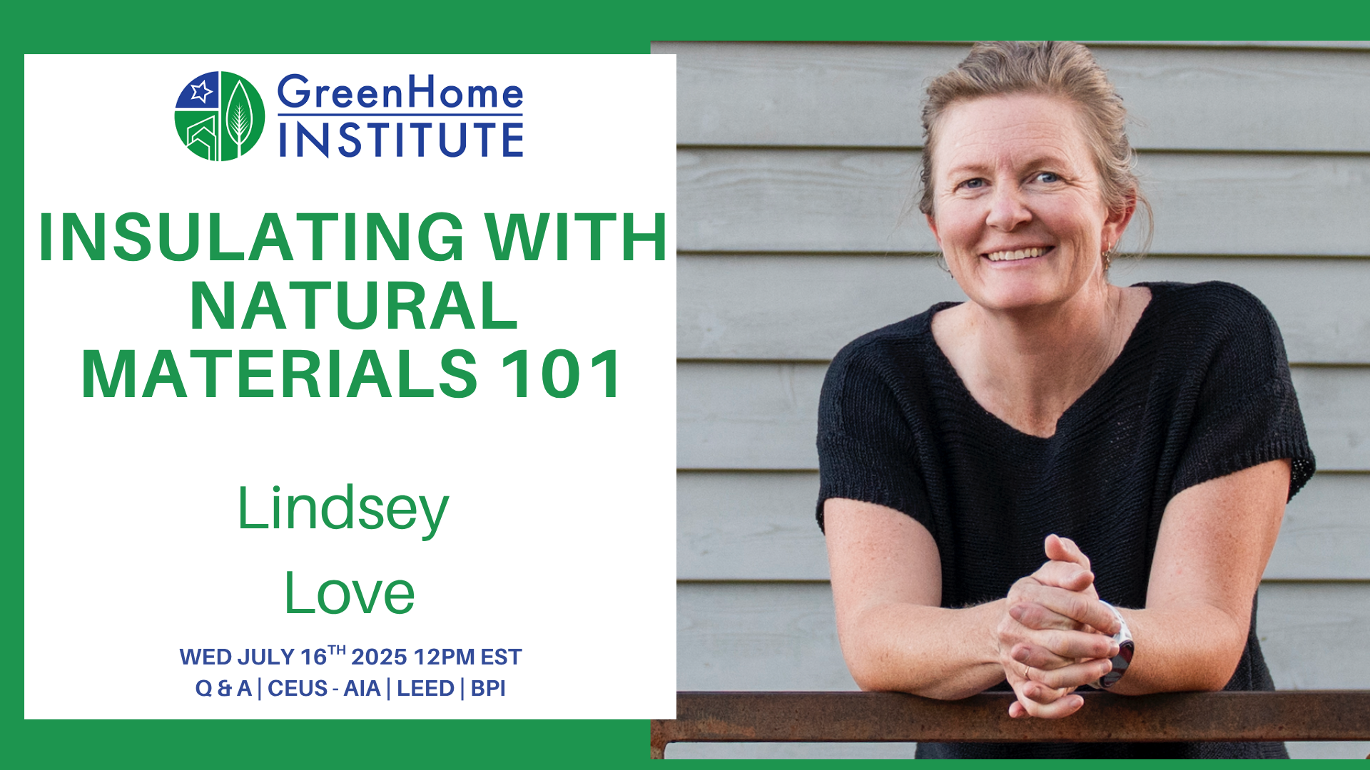 Campaign cover image for Insulating with Natural Materials 101