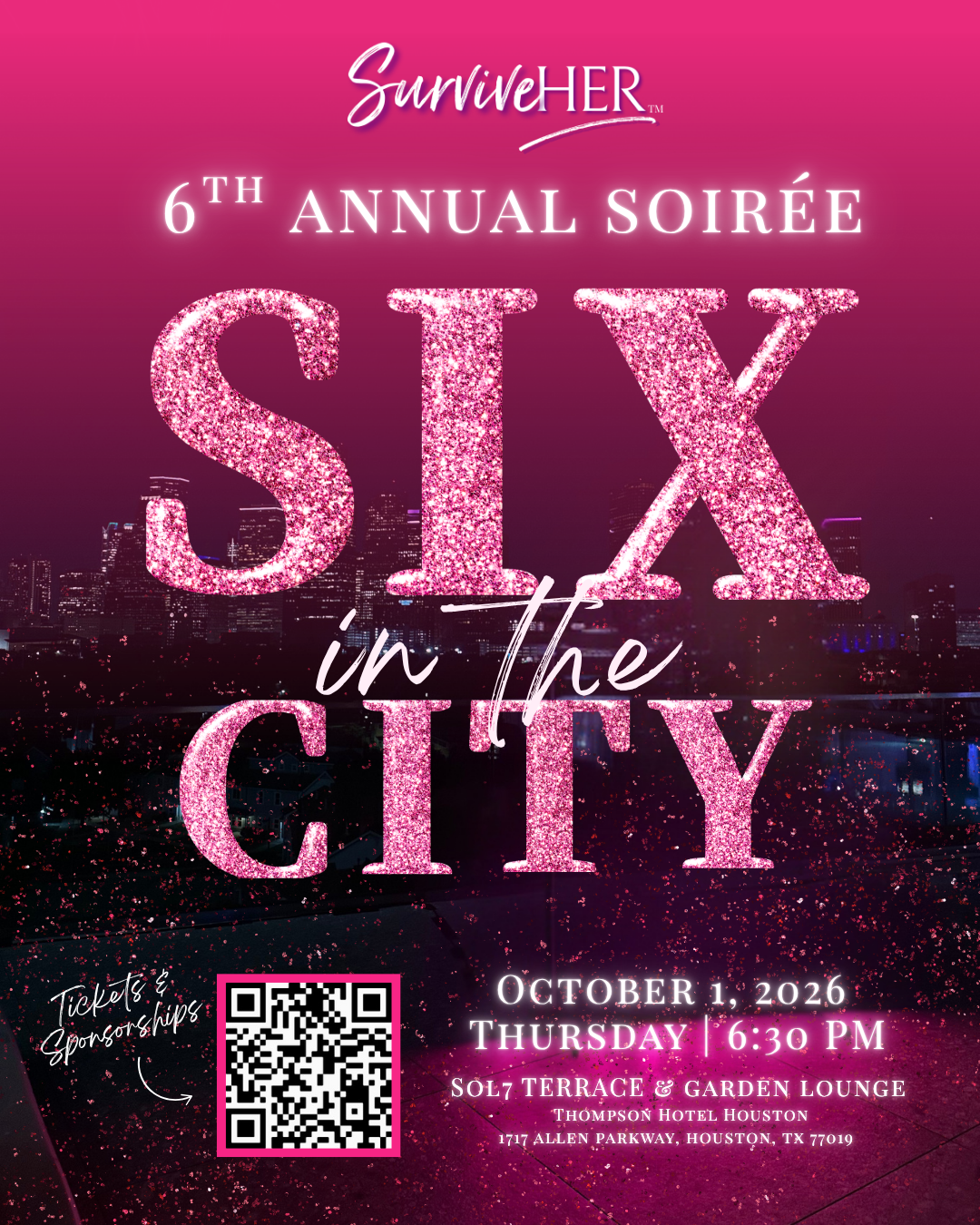 Campaign cover image for 6th Annual SurviveHER Soirée: Six in the City