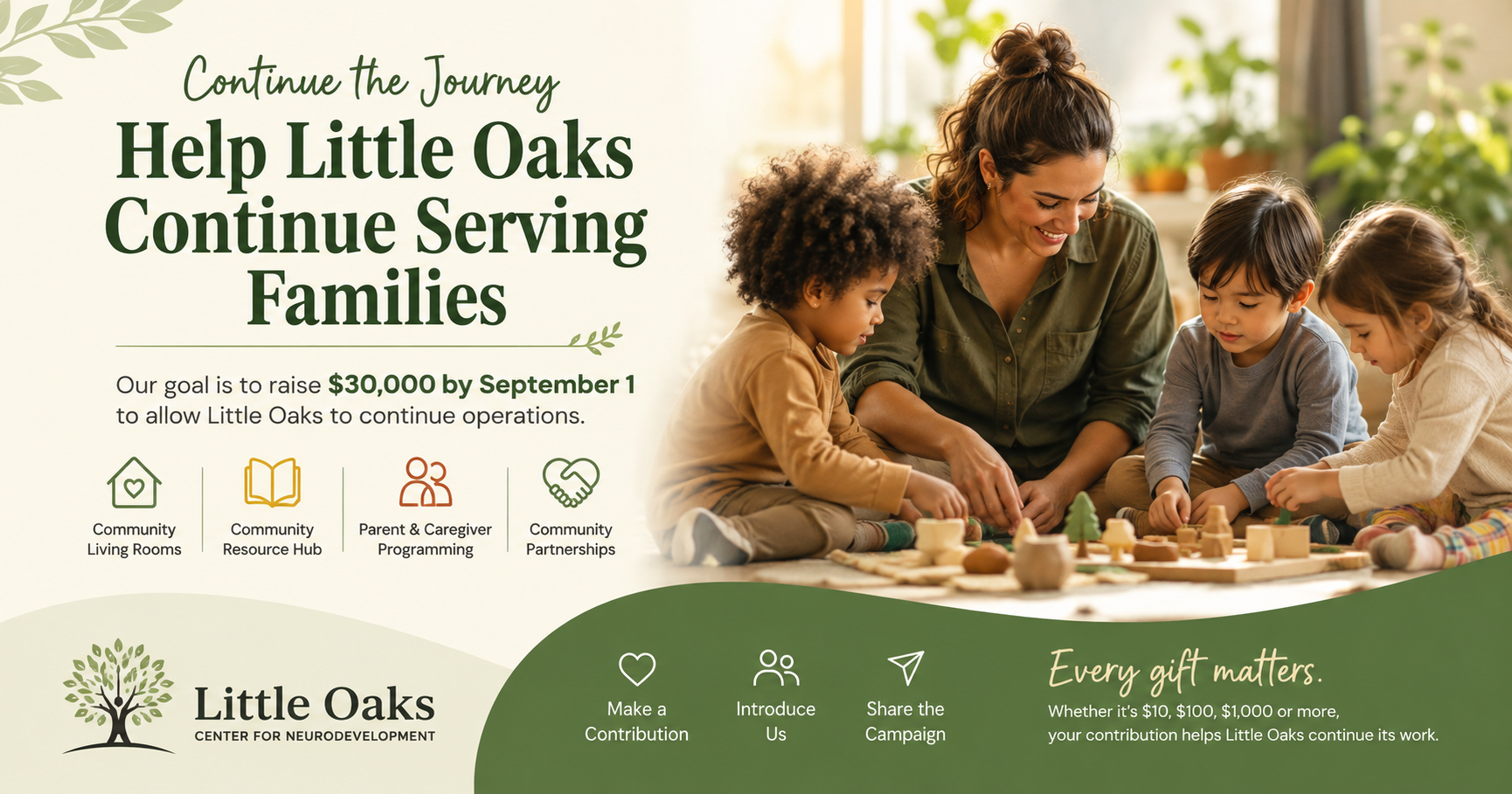 Campaign cover image for Help Little Oaks Continue the Journey