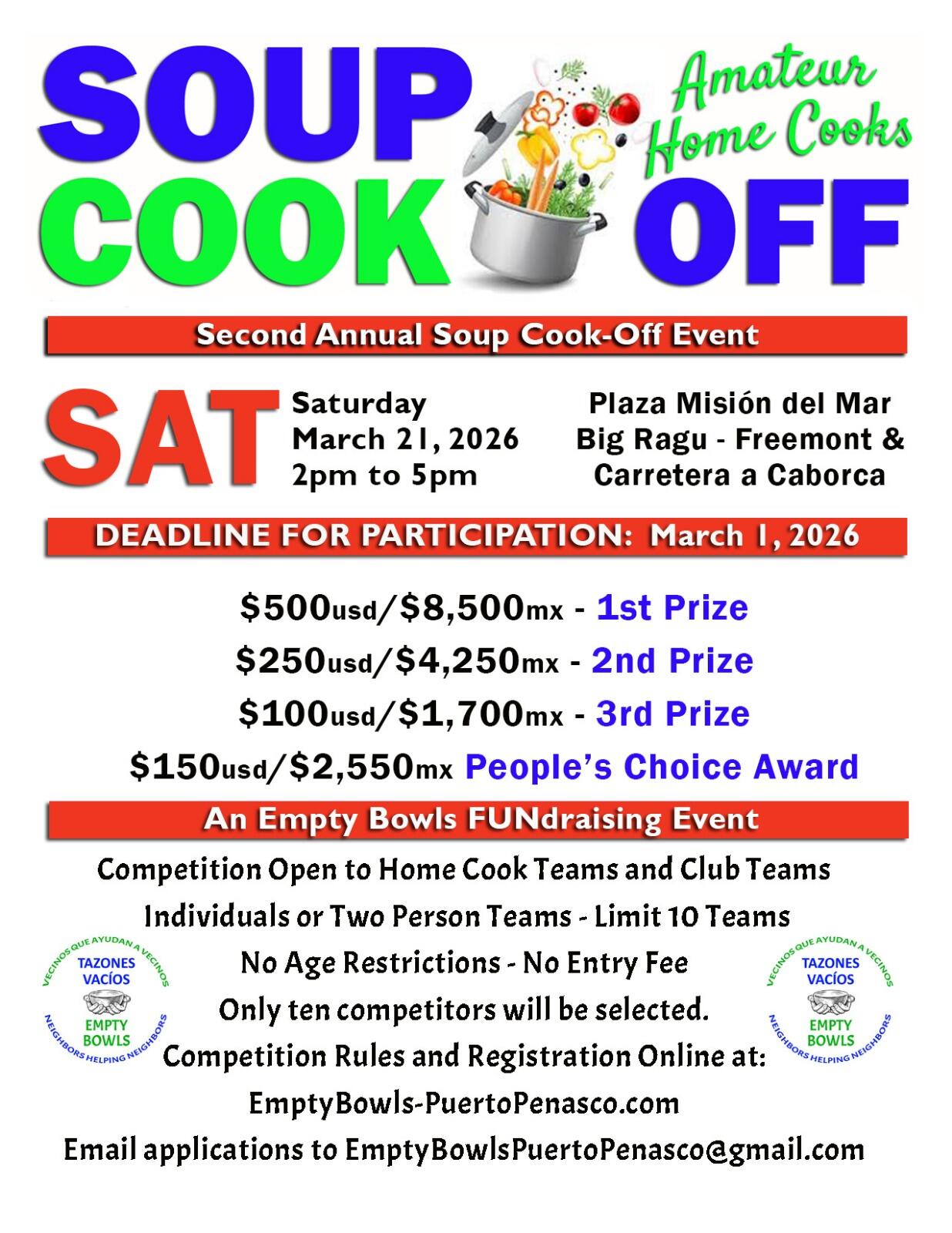 Campaign cover image for 2nd Annual Amateur Soup Cook-Off