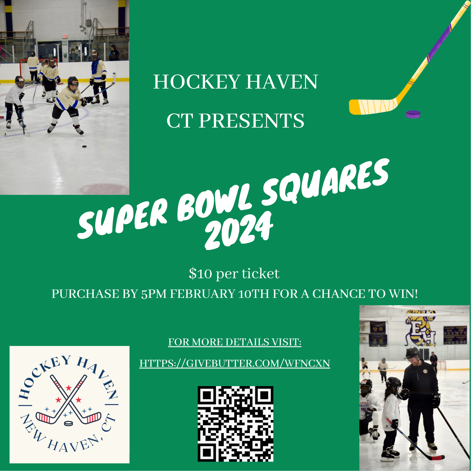 Campaign cover image for 2024 Hockey Haven CT Super Bowl Squares