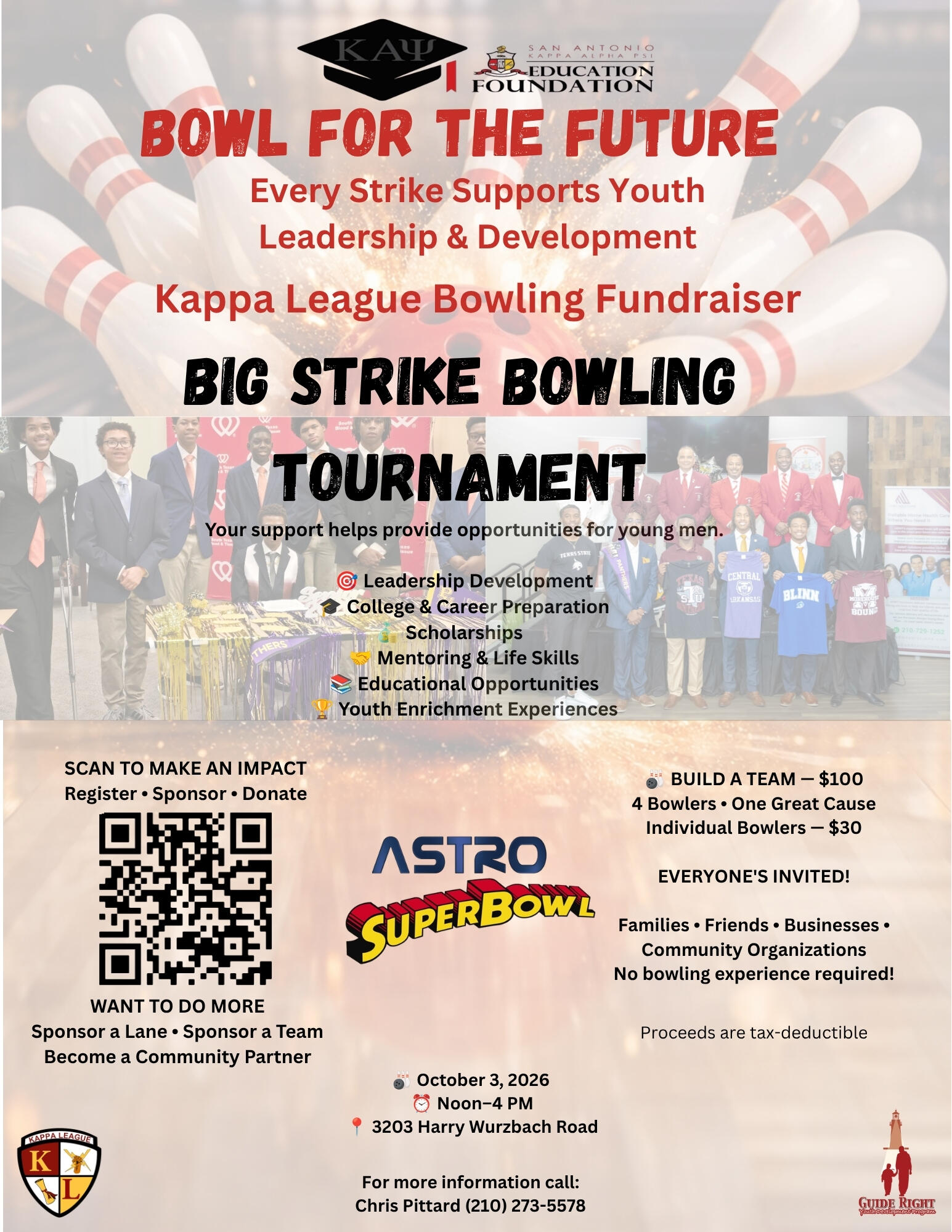 Campaign cover image for Kappa League Big Strike Bowling Fundraiser