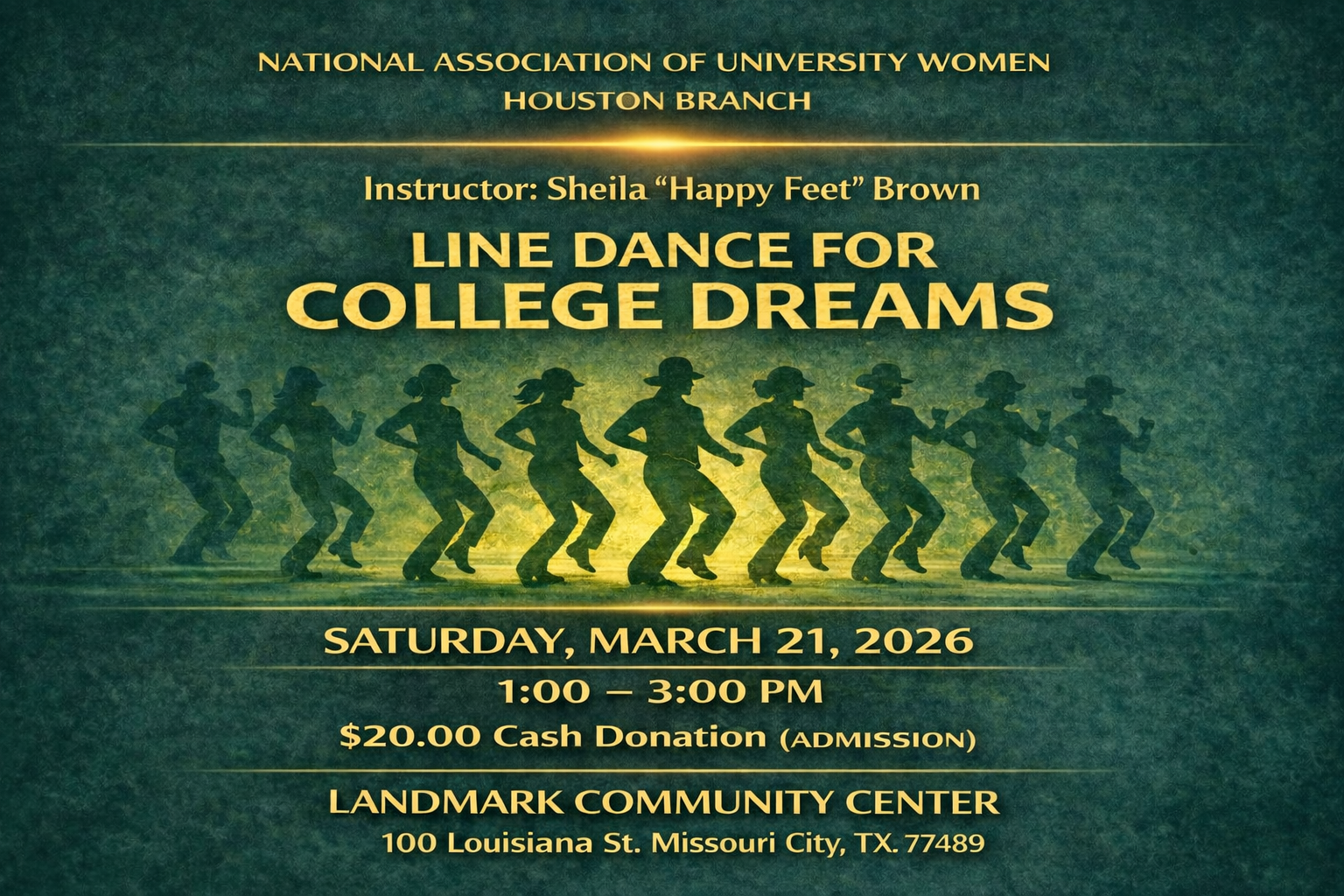 Campaign cover image for HOUSTON NAUW PRESENTS LINE DANCE FOR COLLEGE DREAMS