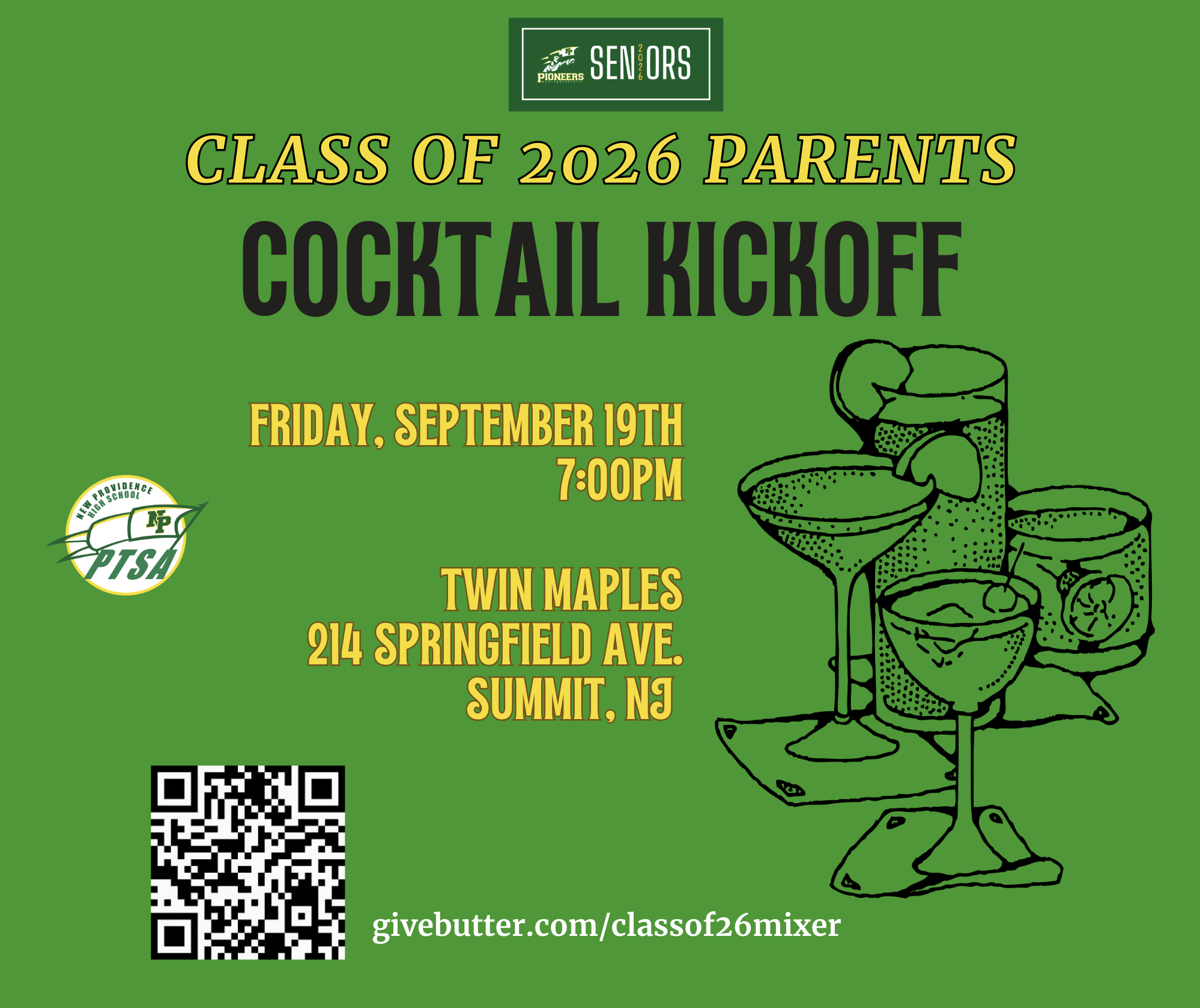Campaign cover image for Class of 2026 Senior Parent Cocktail Kickoff
