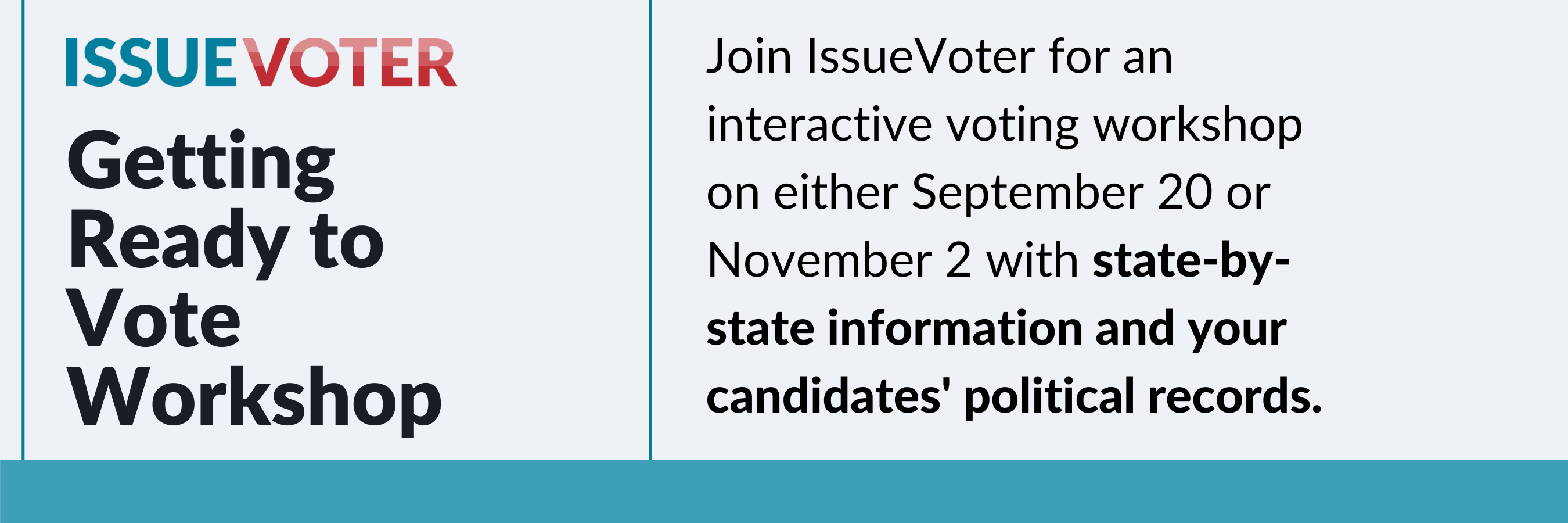 Campaign cover image for Getting Ready to Vote Workshop: September 20, 2022