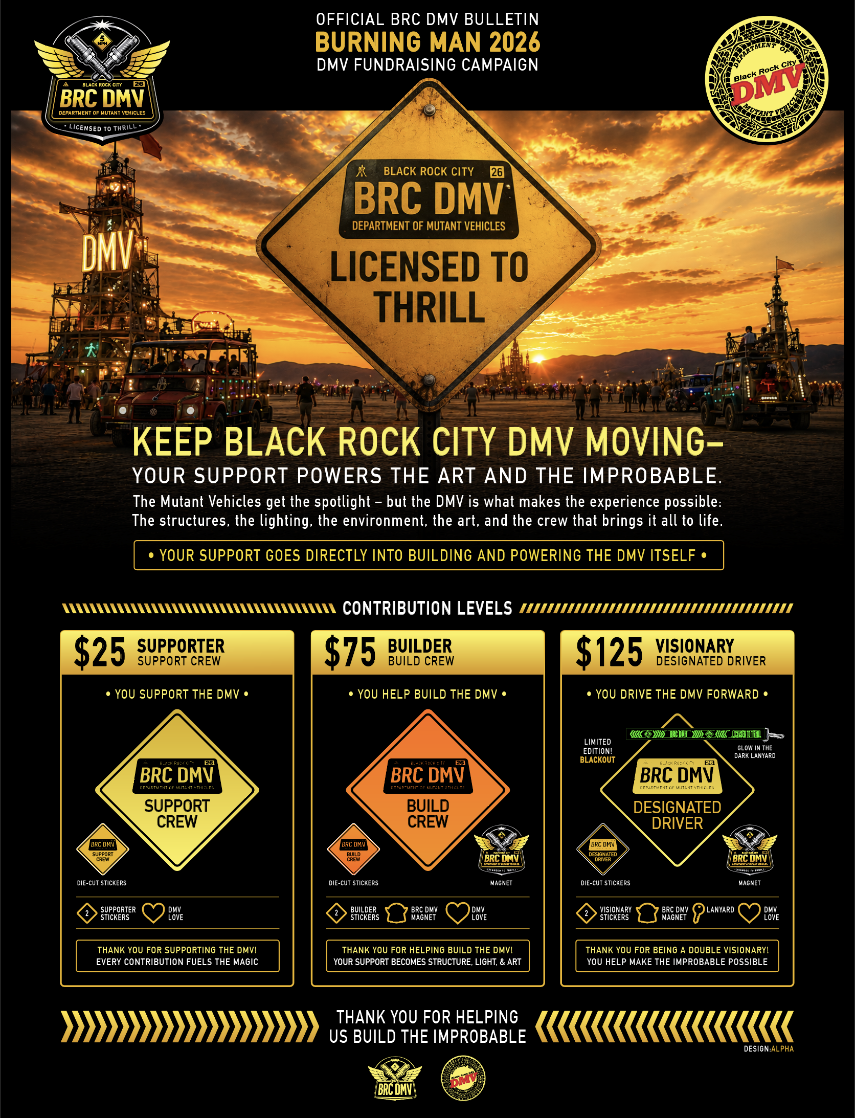 Campaign cover image for BRC Department of Mutant Vehicles Fundraiser