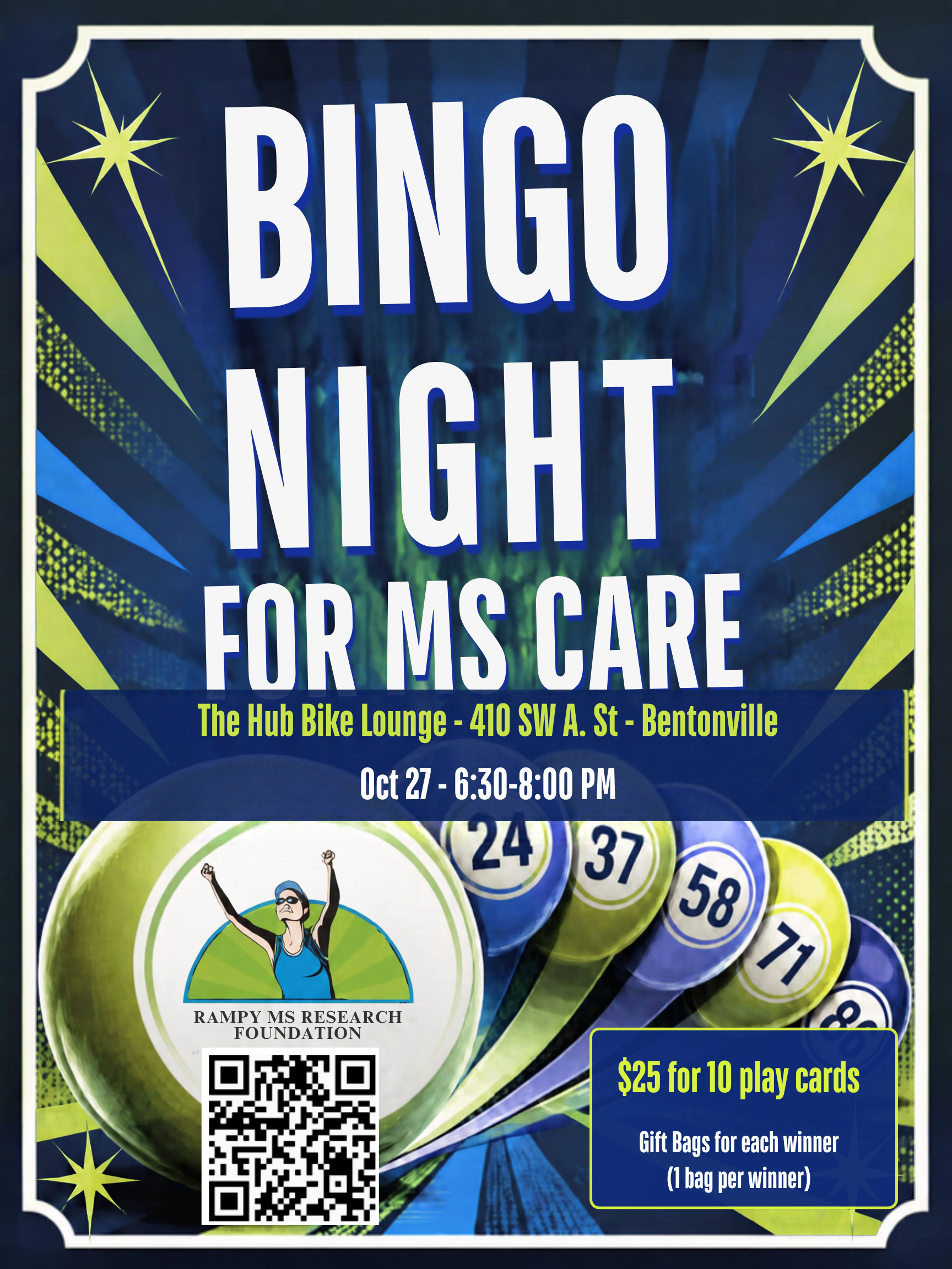 Campaign cover image for BINGO Night for MS Care - The Hub Bike Lounge Edition