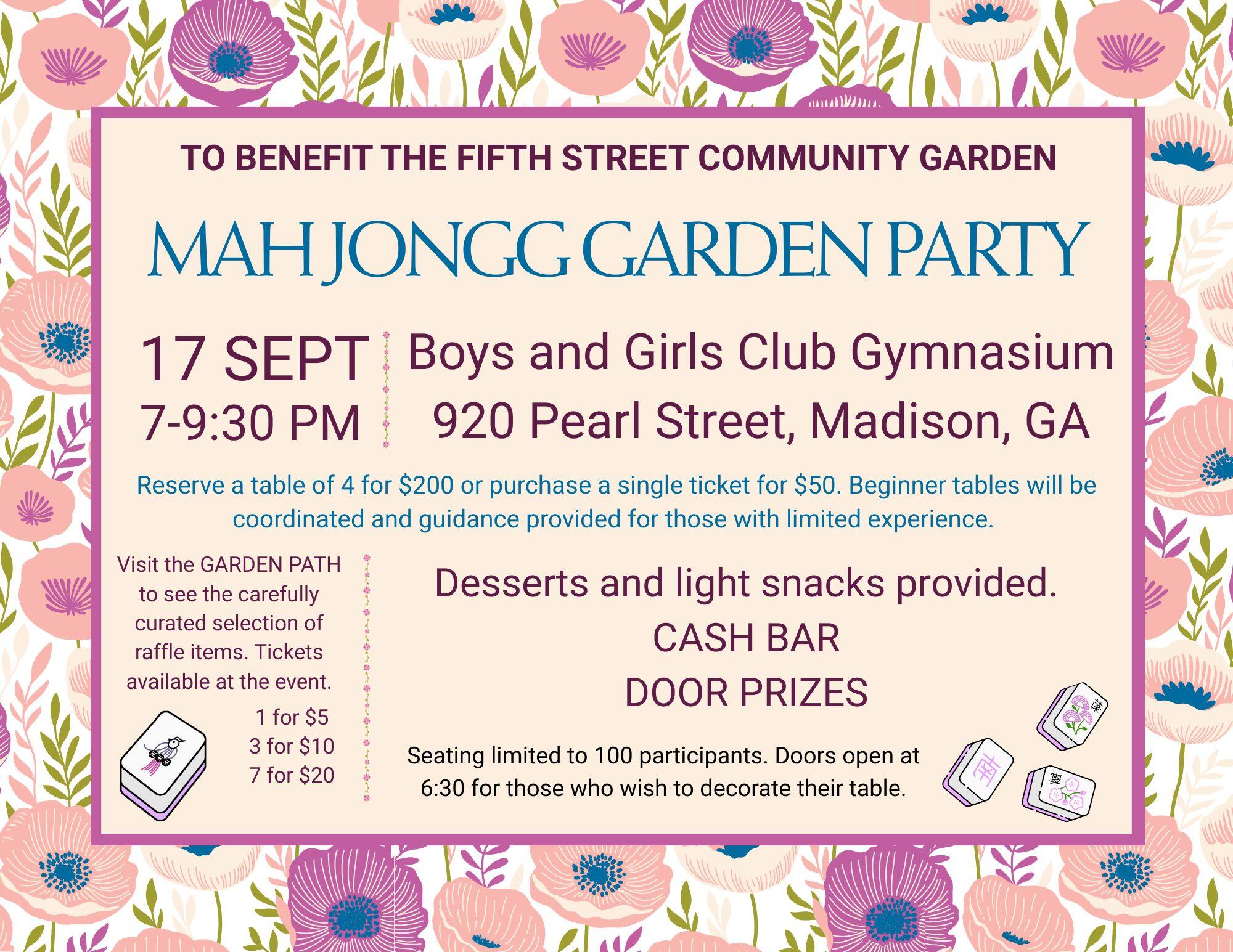 Campaign cover image for Mah Jongg Garden Party