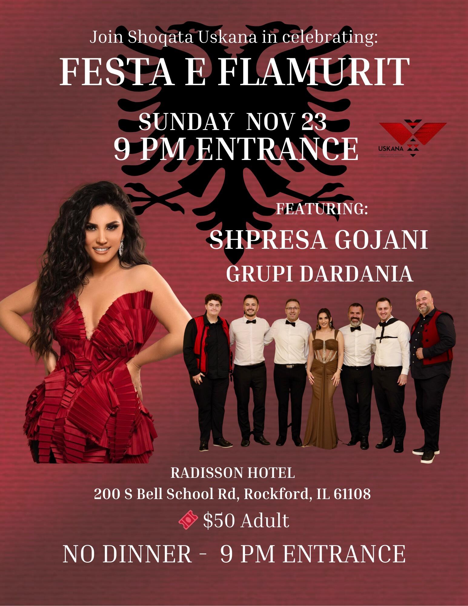 Campaign cover image for Festa e Flamurit 2025 - 9 PM ENTRANCE