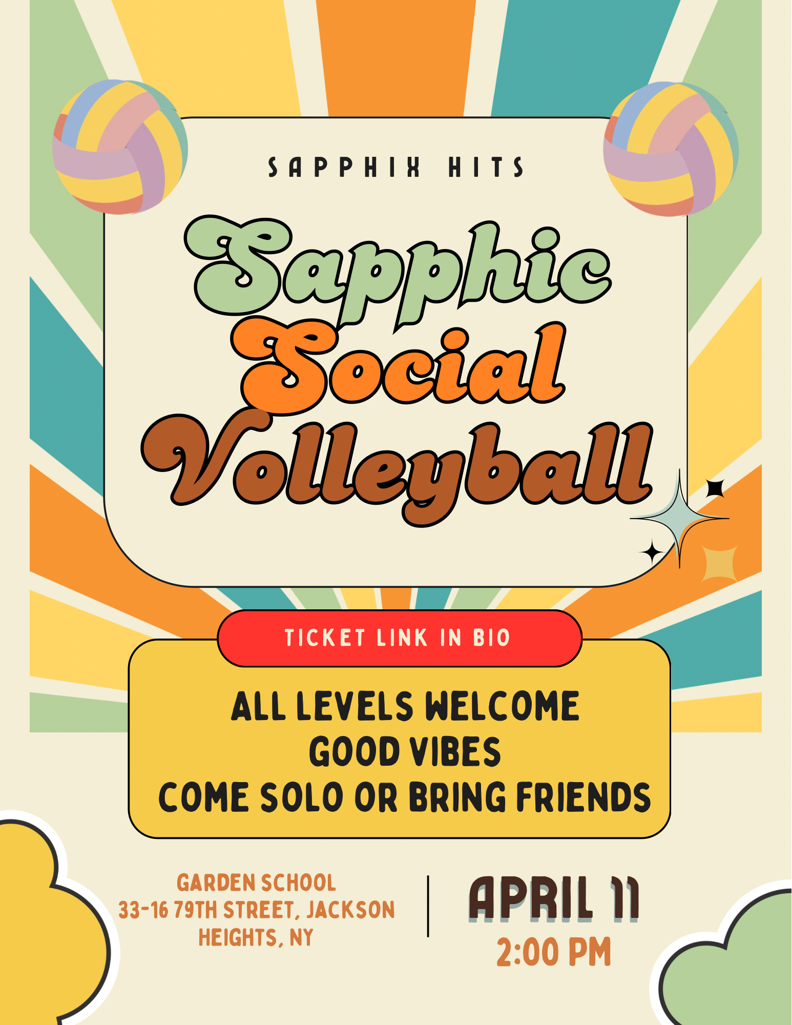 Campaign cover image for Sapphic Social Volleyball by Sapphix Hits