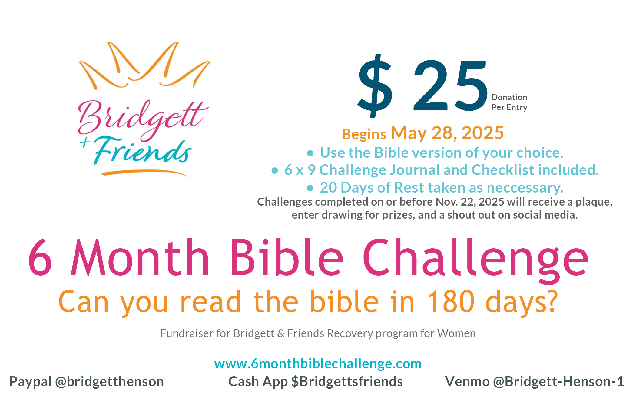 Campaign cover image for 6 Month Bible Challenge