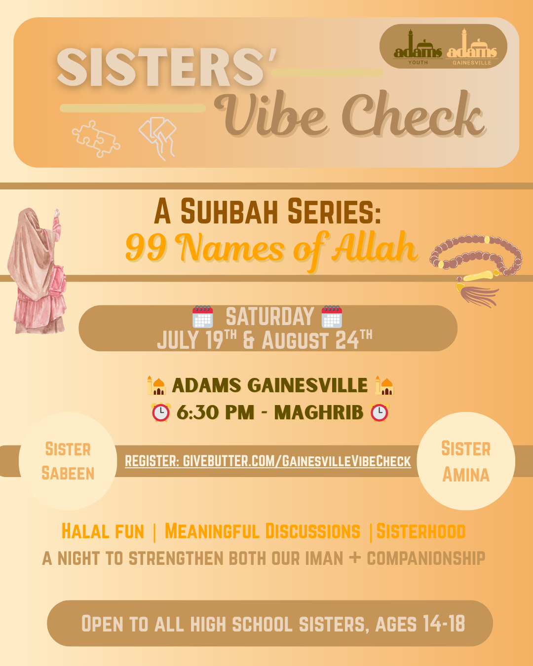 Campaign cover image for Gainesville Youth: Sisters Vibe Check