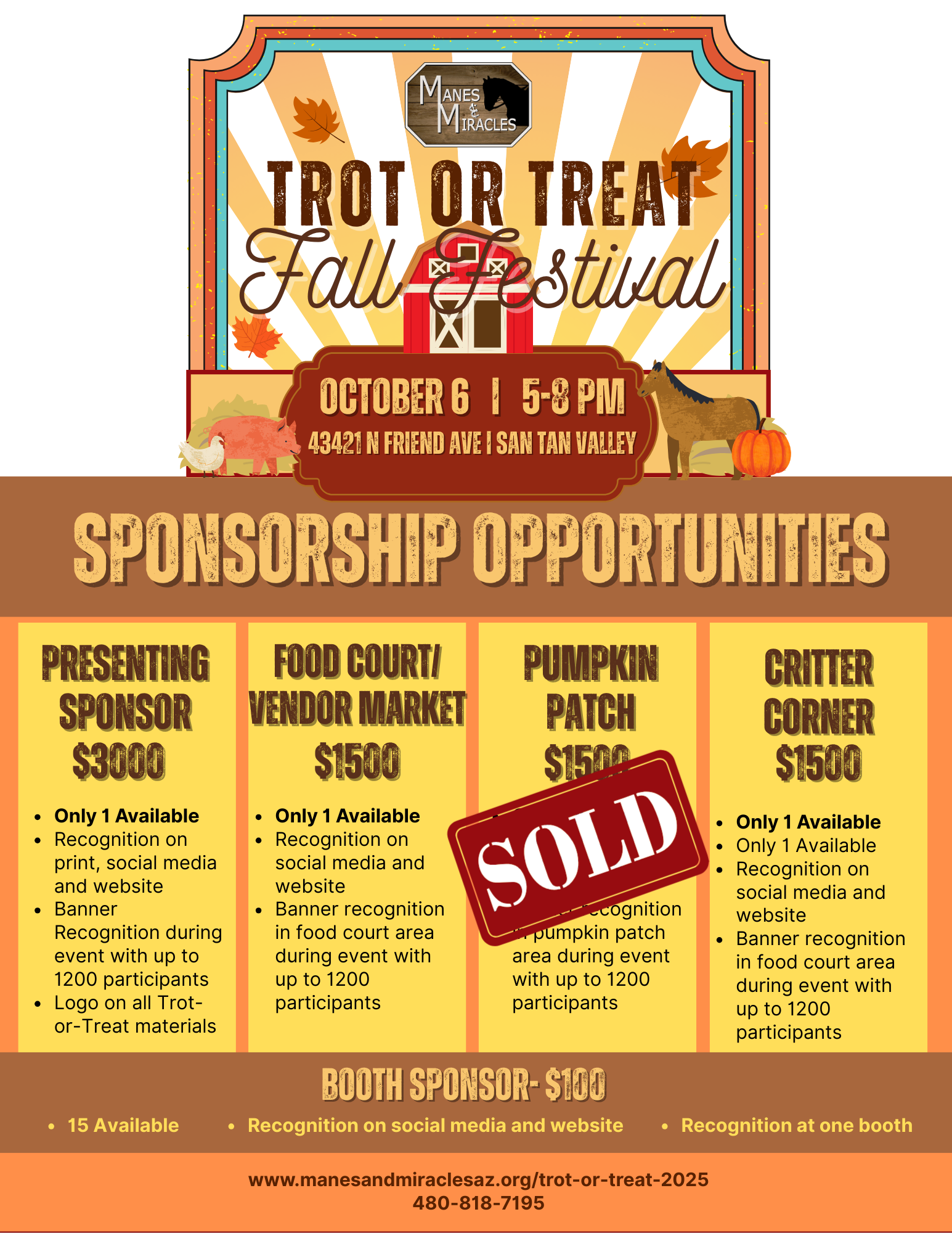 Campaign cover image for Trot or Treat 2025 Sponsorships
