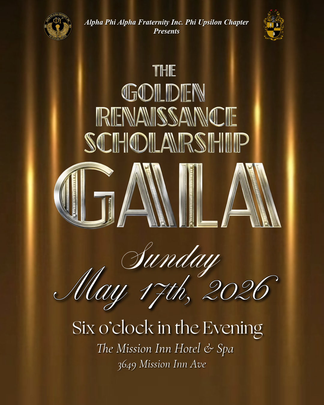 Campaign cover image for The Golden Renaissance Scholarship Gala