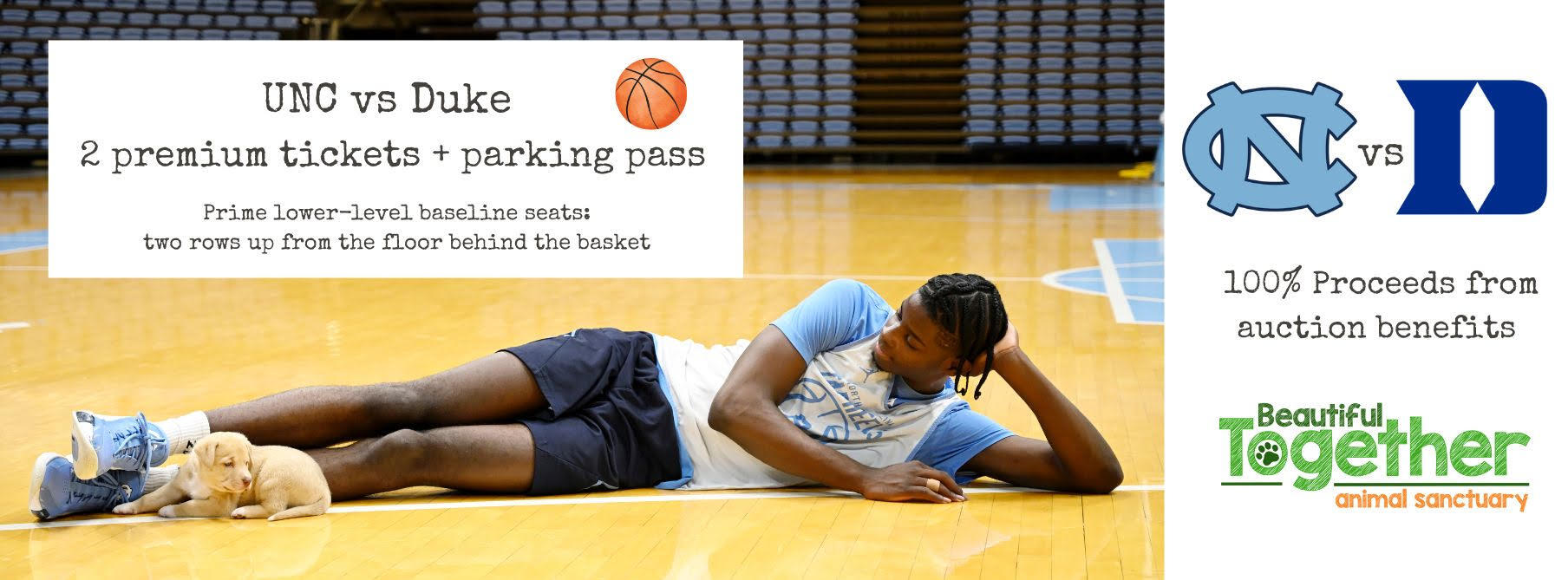 Campaign cover image for UNC vs Duke Men's Basketball Tickets + Parking Pass (Bowles Lot)
